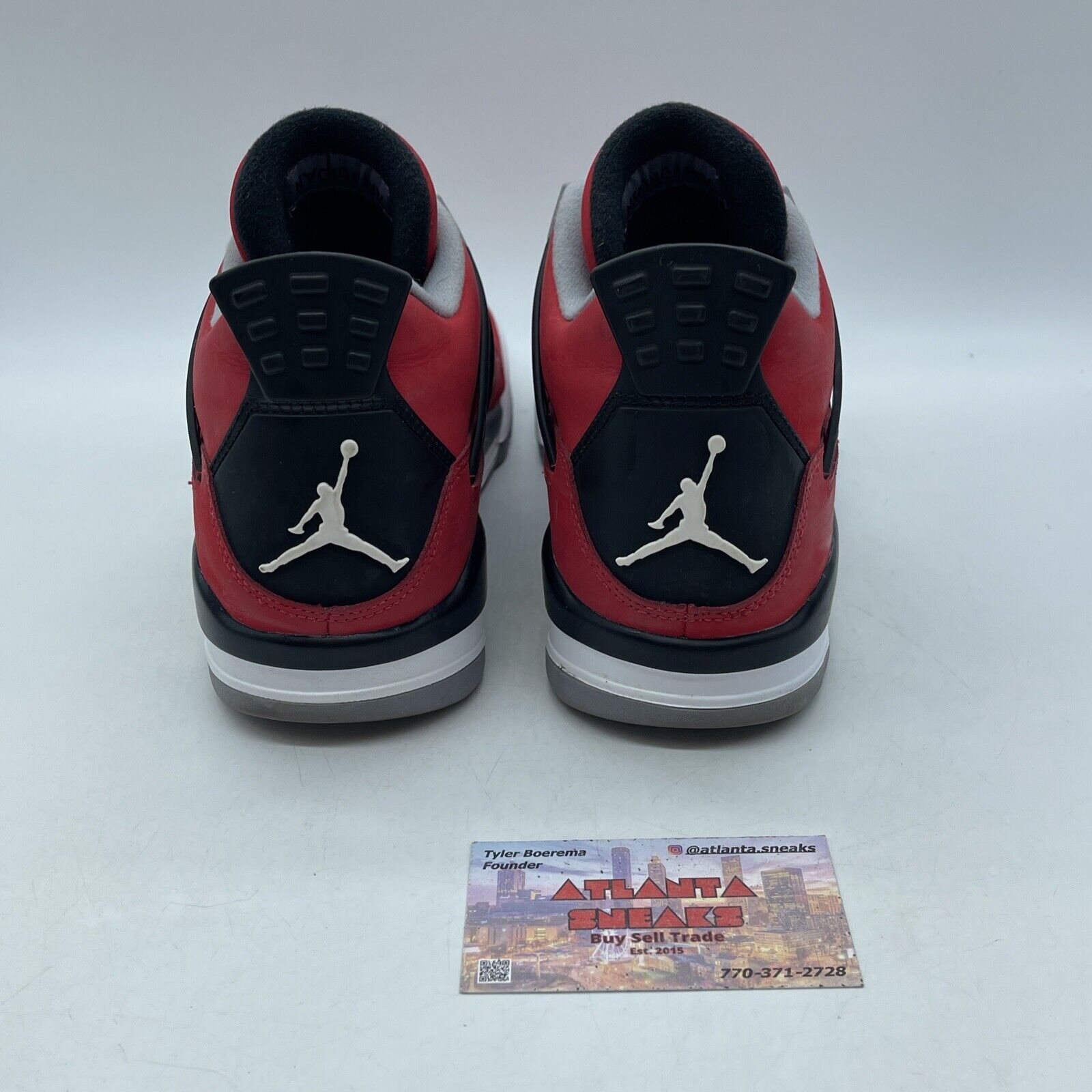 Size 10 - Jordan 4 Retro Toro Bravo 2013 Red Suede Black White (308497-603)