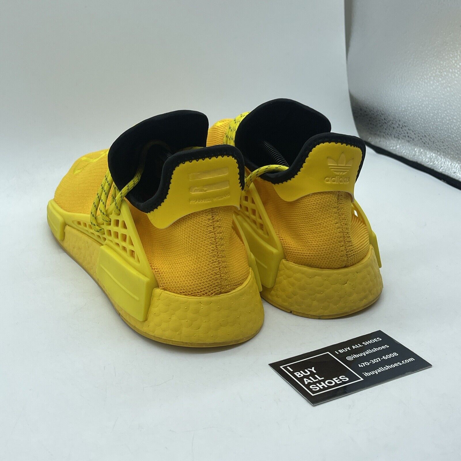 Size 12 - adidas Pharrell x NMD Human Race Yellow Black Suede Leather (GY0091)