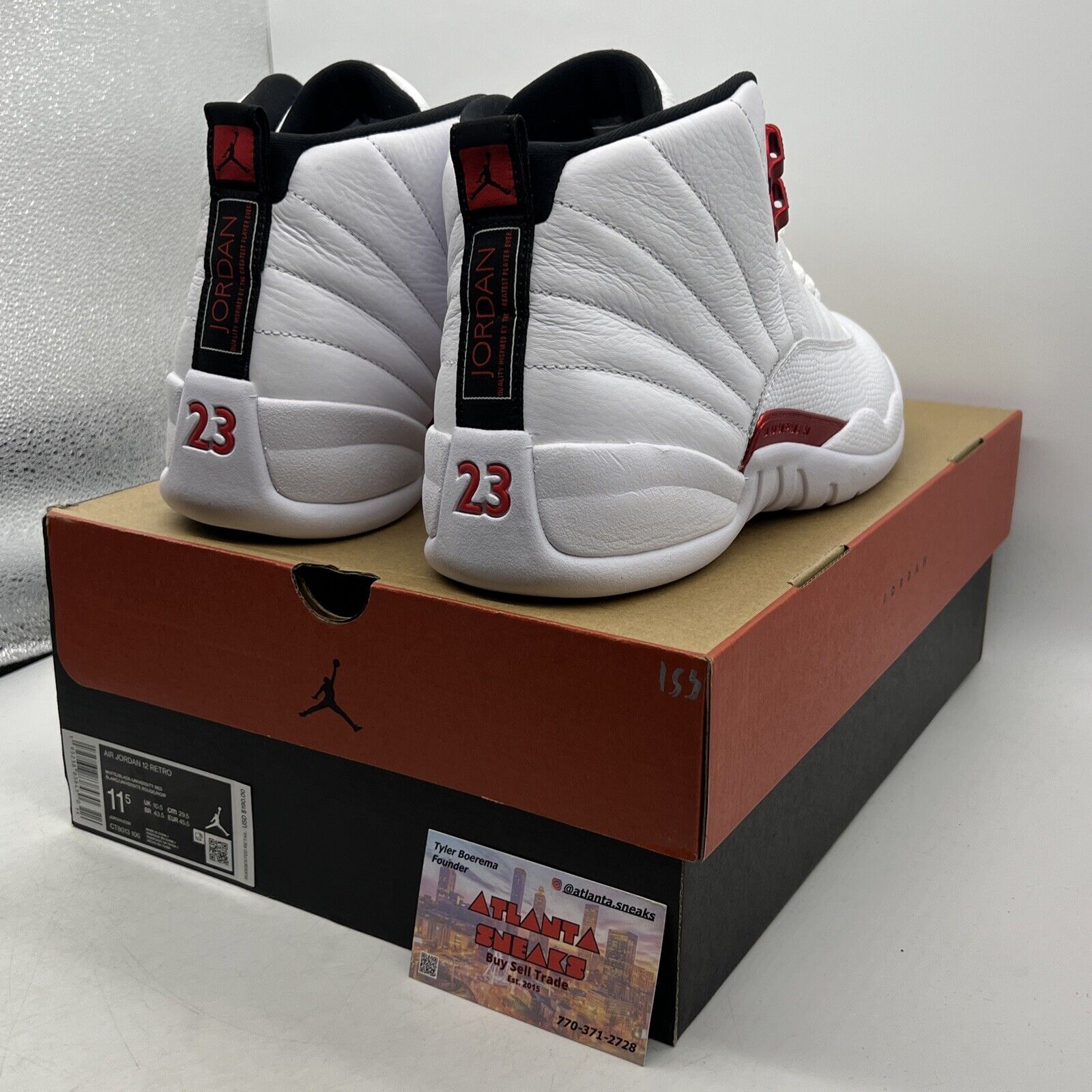 Size 11.5 - Air Jordan 12 Retro Twist White Red Black Leather  (CT8013-106)