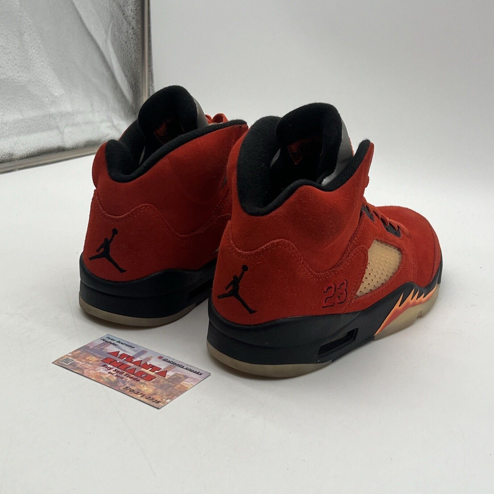 Size 8.5 - Air Jordan 5 Retro Dunk on Mars W Red Suede Black Orange (DD9336-800)