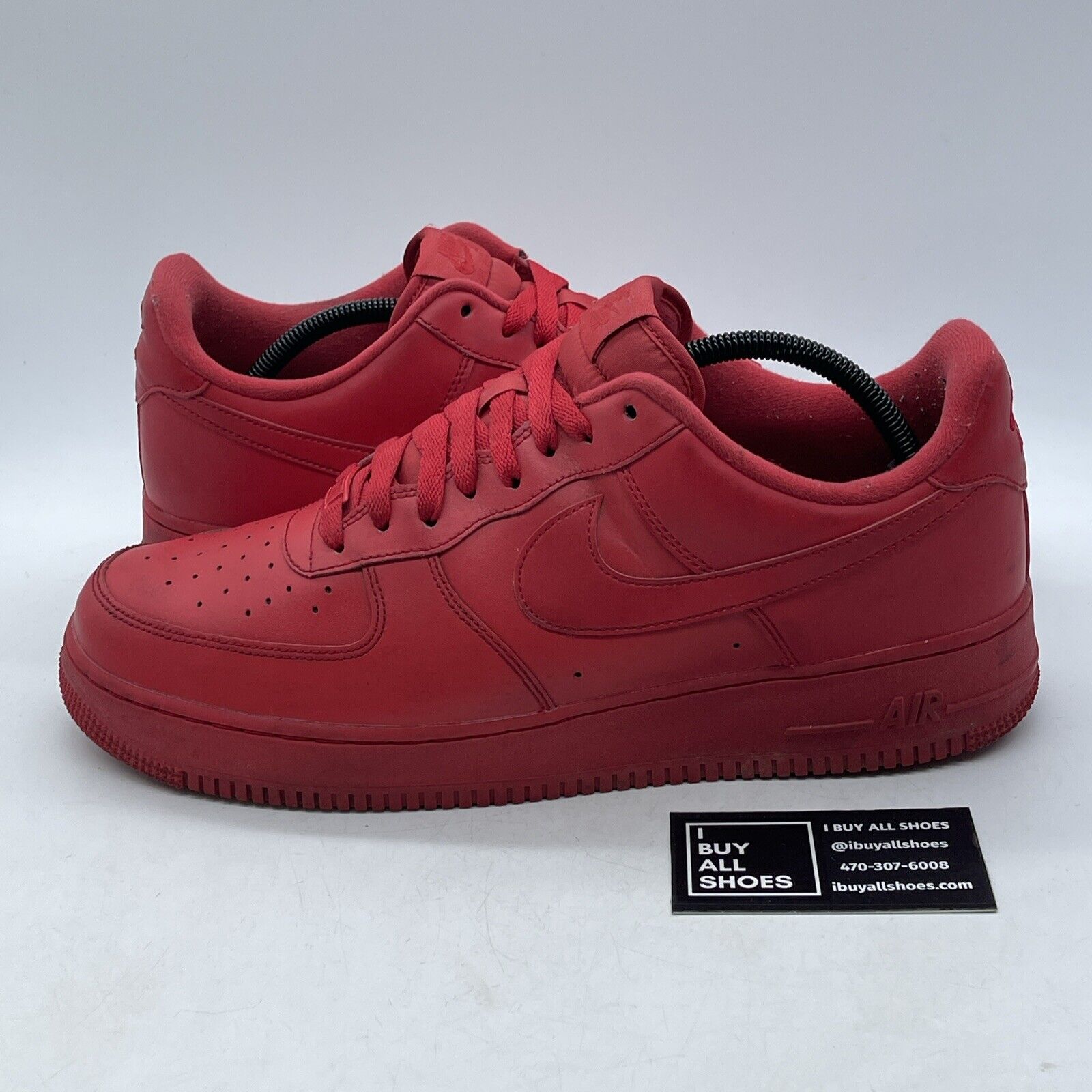 Size 12 - Nike Air Force 1 Low Triple Red Suede Leather (CW6999-600)