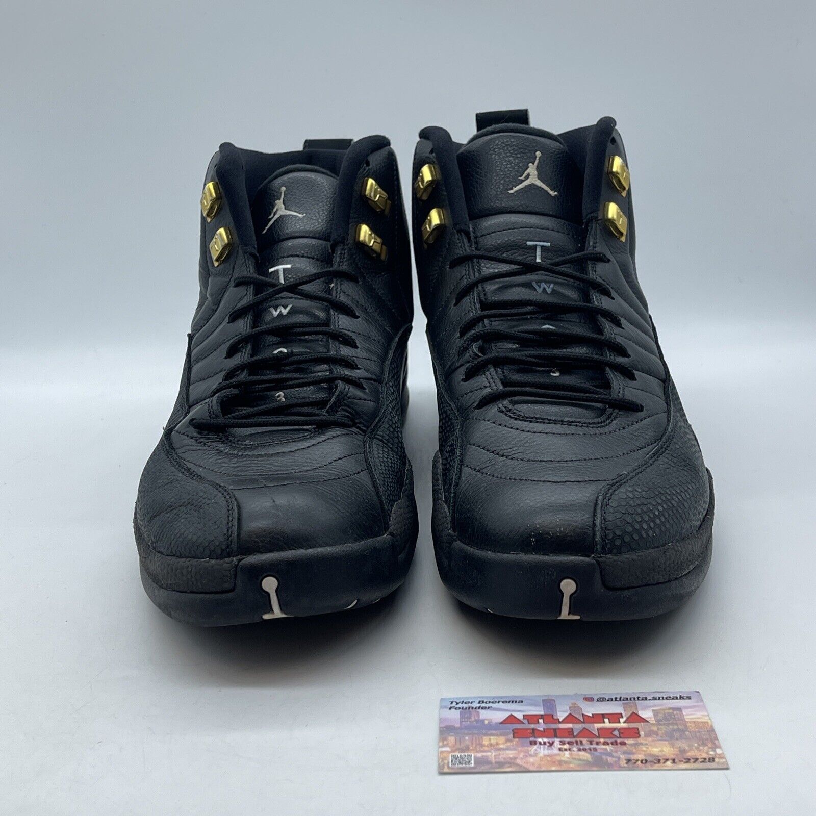 Size 13 - Air Jordan 12 Retro The Master Black White Gold (130690-013)