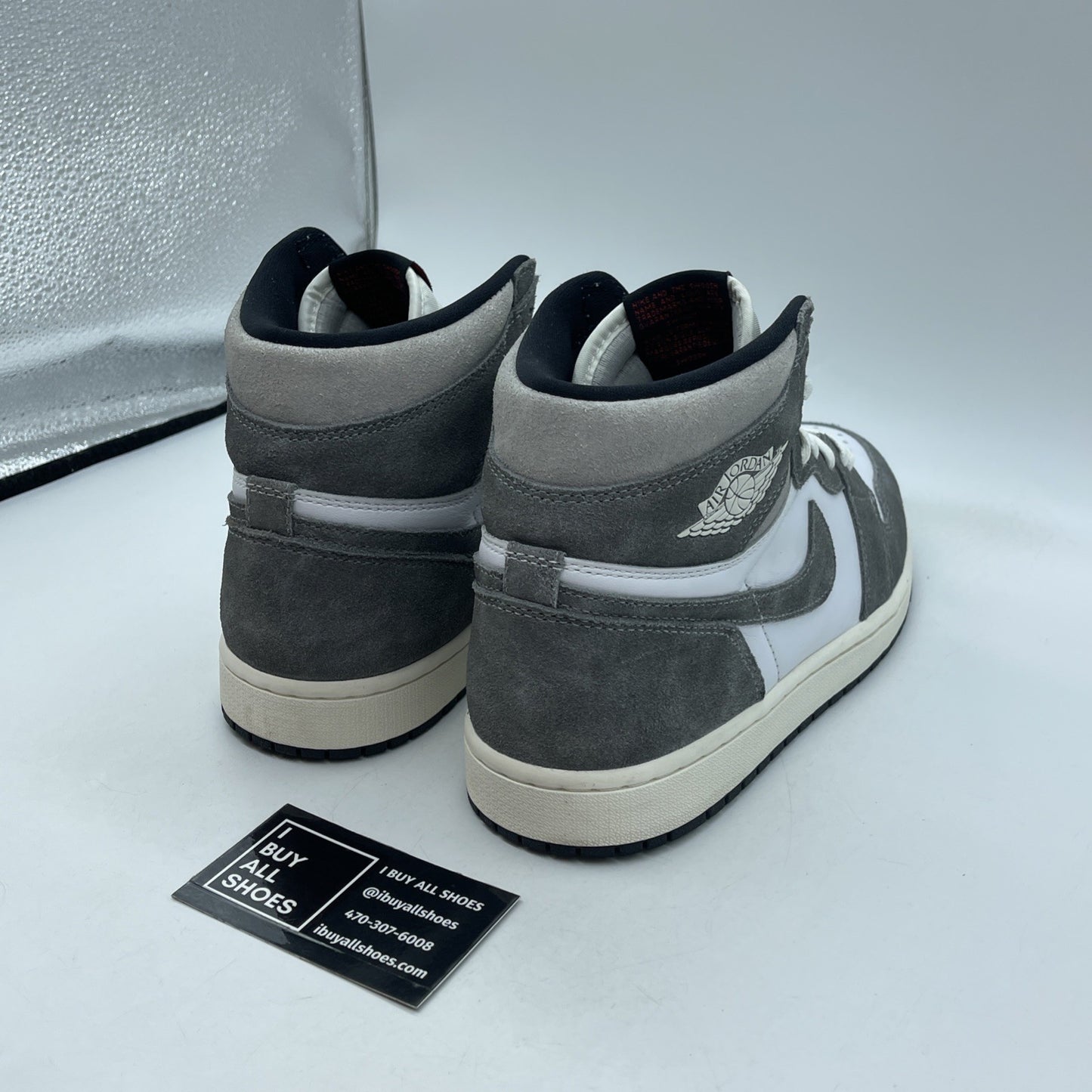 Size 9.5 - Air Jordan 1 Retro OG High Washed Black Suede Leather (DZ5485-051)