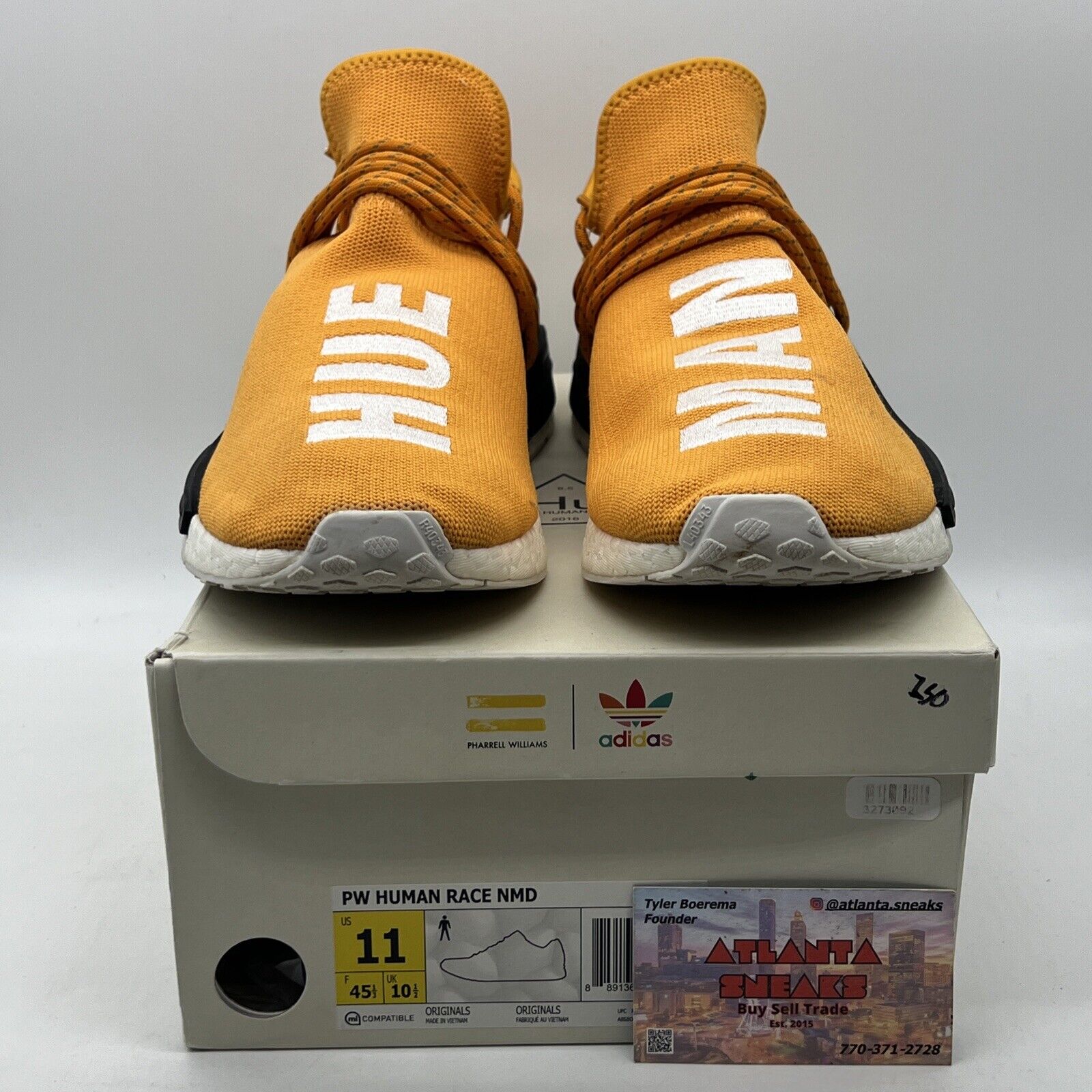 Size 11 - adidas Pharrell x NMD Human Race Tangerine White Black (BB3070)