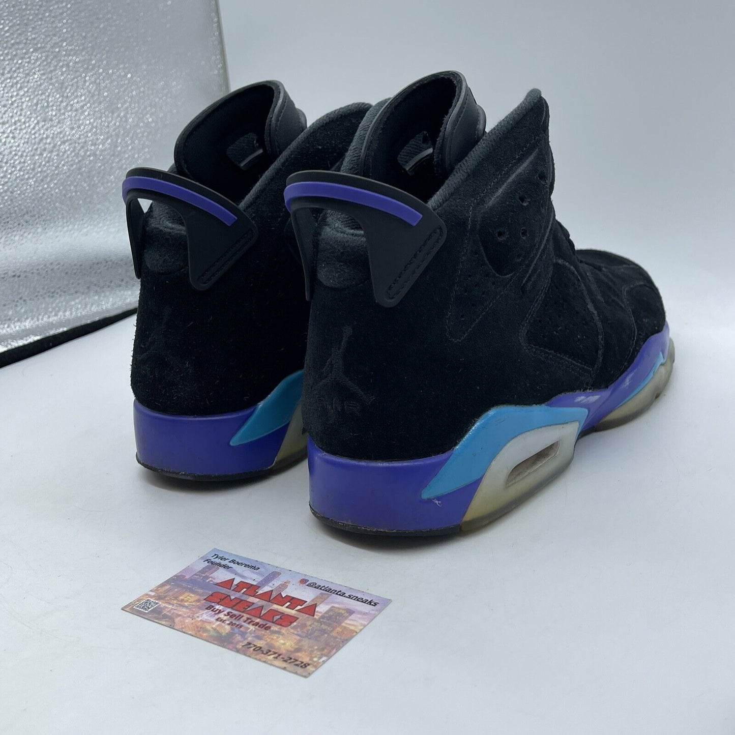 Size 11 - Air Jordan 6 Retro Aqua Black Blue Purple White Suede (CT8529-004)