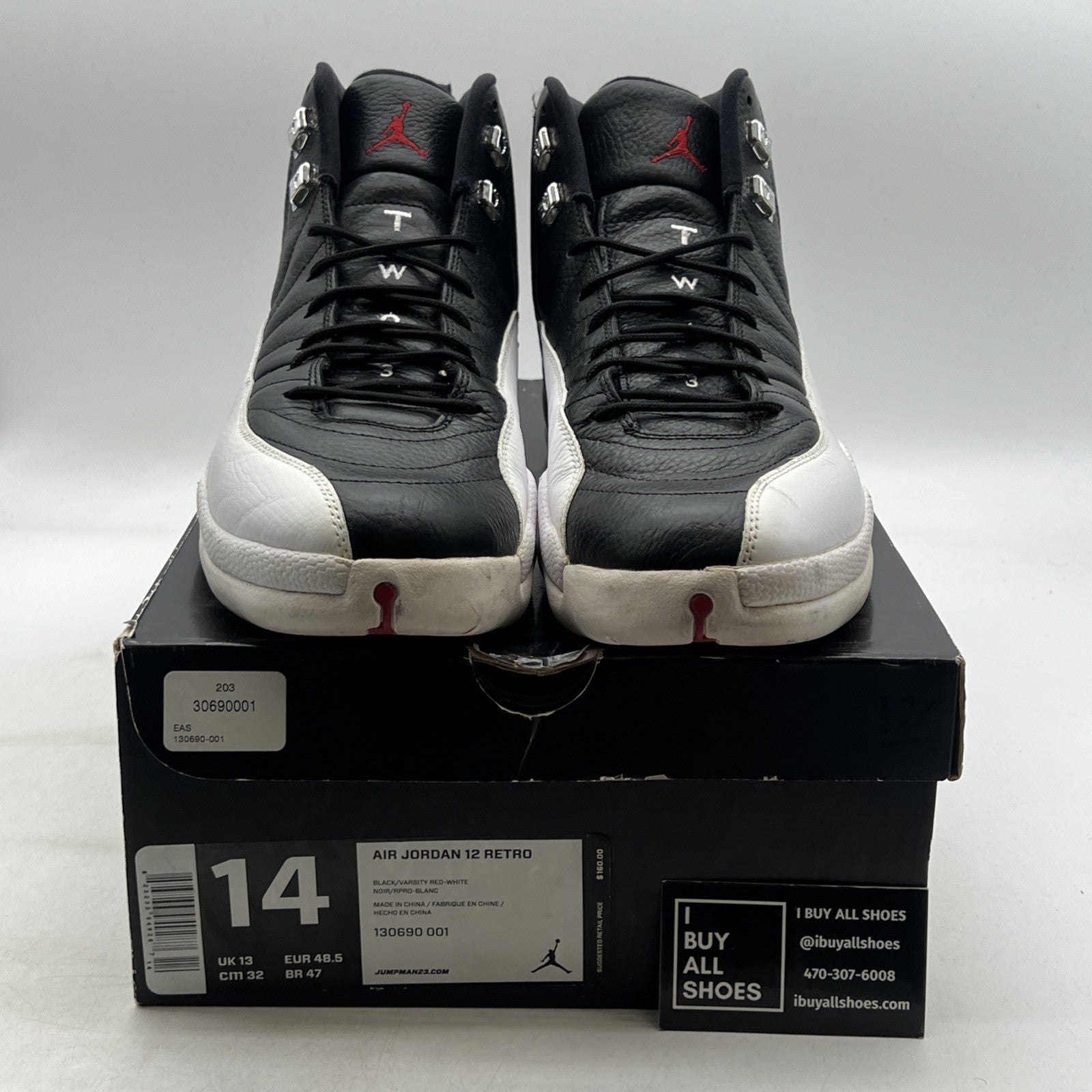 Size 14 - Air Jordan 12 Retro 2012 Playoff (130690-001)