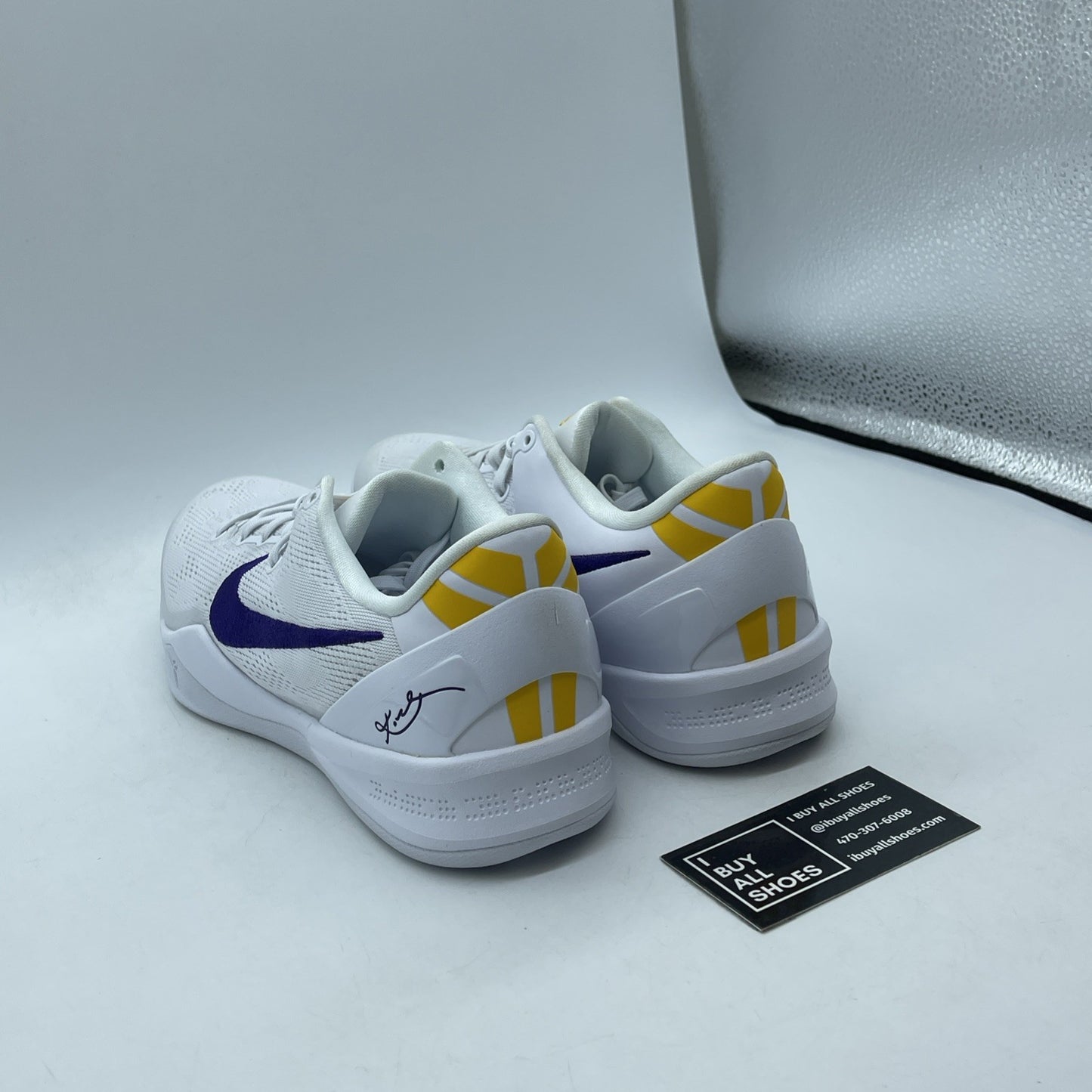 Size 9 - Nike Kobe 8 Protro Lakers Home  Unreleased White Suede (HF9550-100)