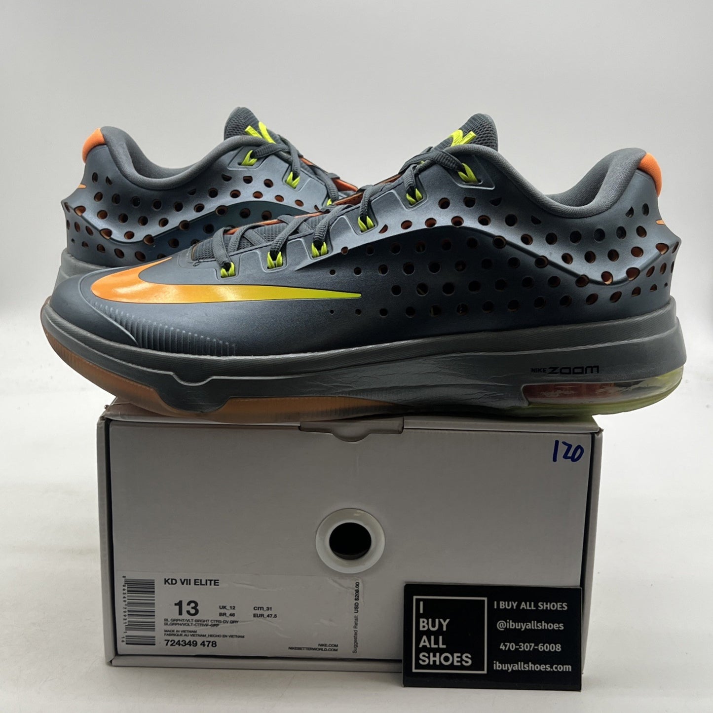 Size 13 - Nike KD 7 Elite Team - (724349-478)
