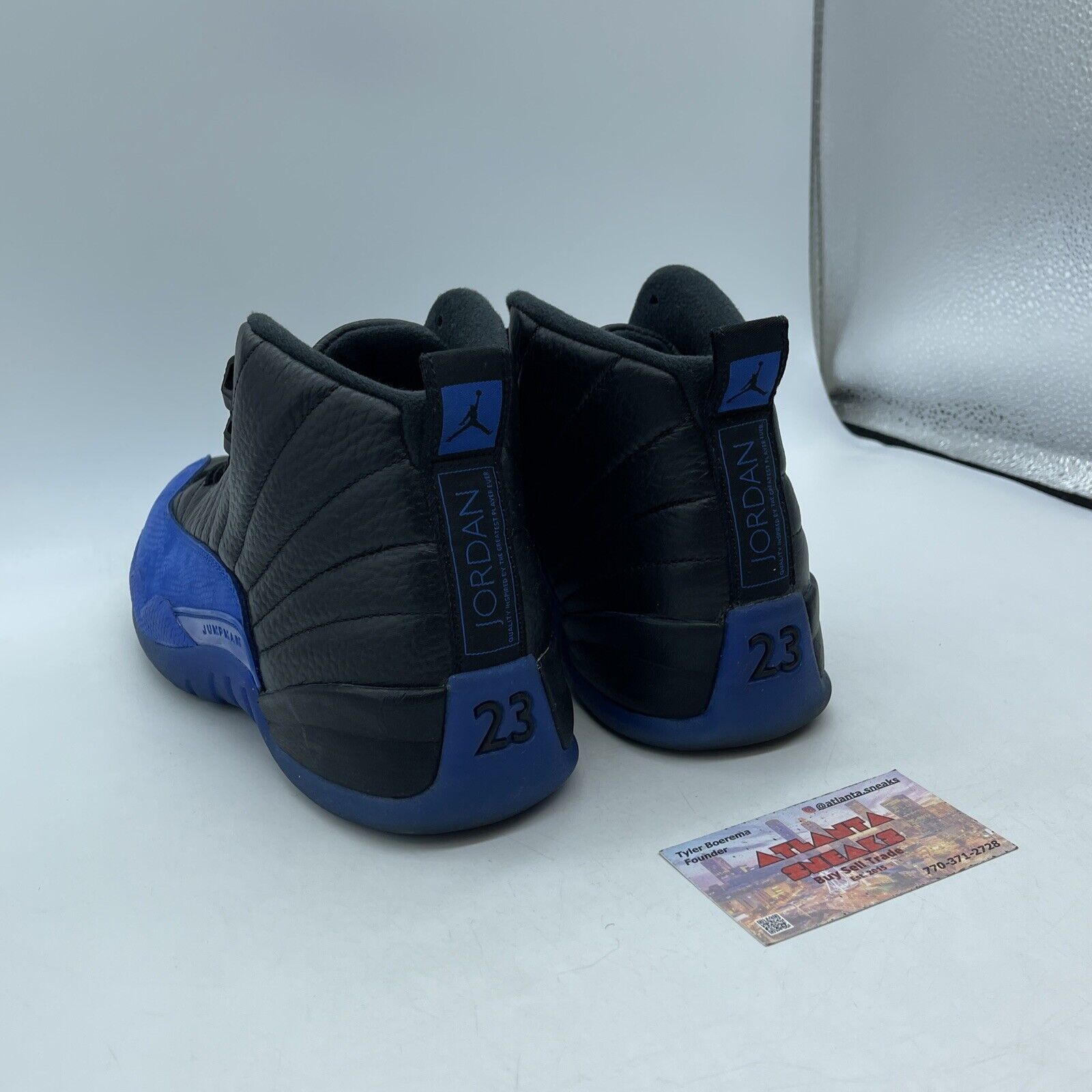 Size 8.5 - Air Jordan 12 Retro Game Royal Blue Suede Black Leather (130690-014)