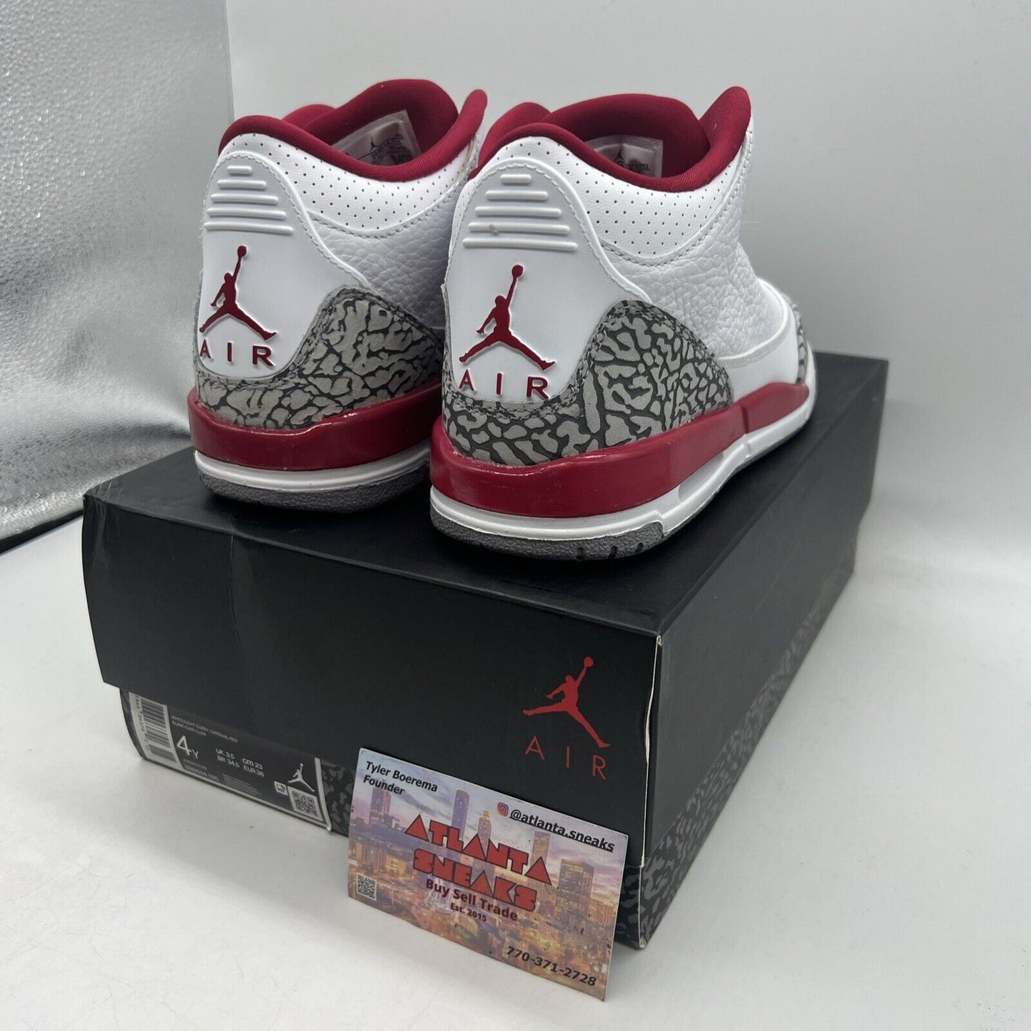 Size 4Y - Jordan 3 Retro Mid Cardinal Red Brand New Og All