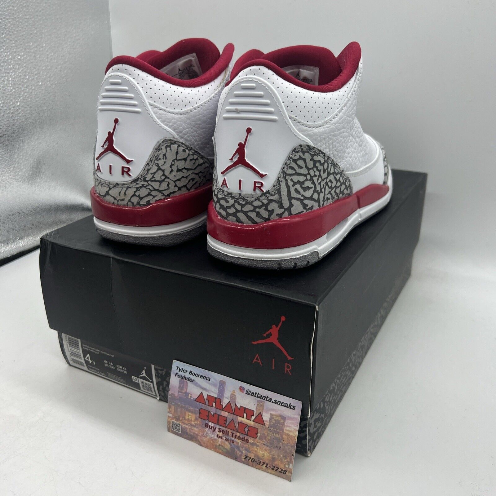Size 4Y - Jordan 3 Retro Mid Cardinal Red Brand New Og All
