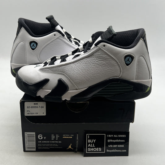 Size 6Y - Air Jordan 14 Oxidized Green White Black (487524-106)