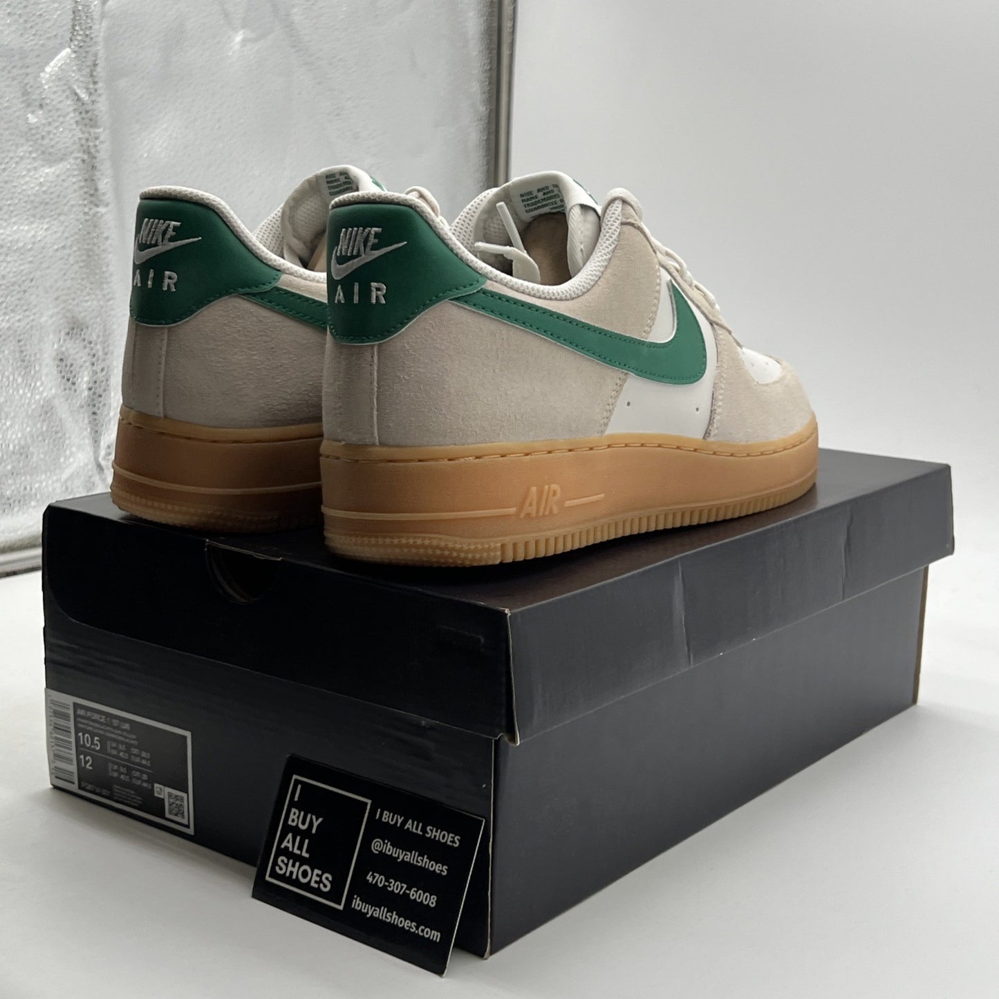 Size 10.5 - Nike Air Force 1 '07 LV8 Gum Pack - Phantom Malachite (FQ8714-001)