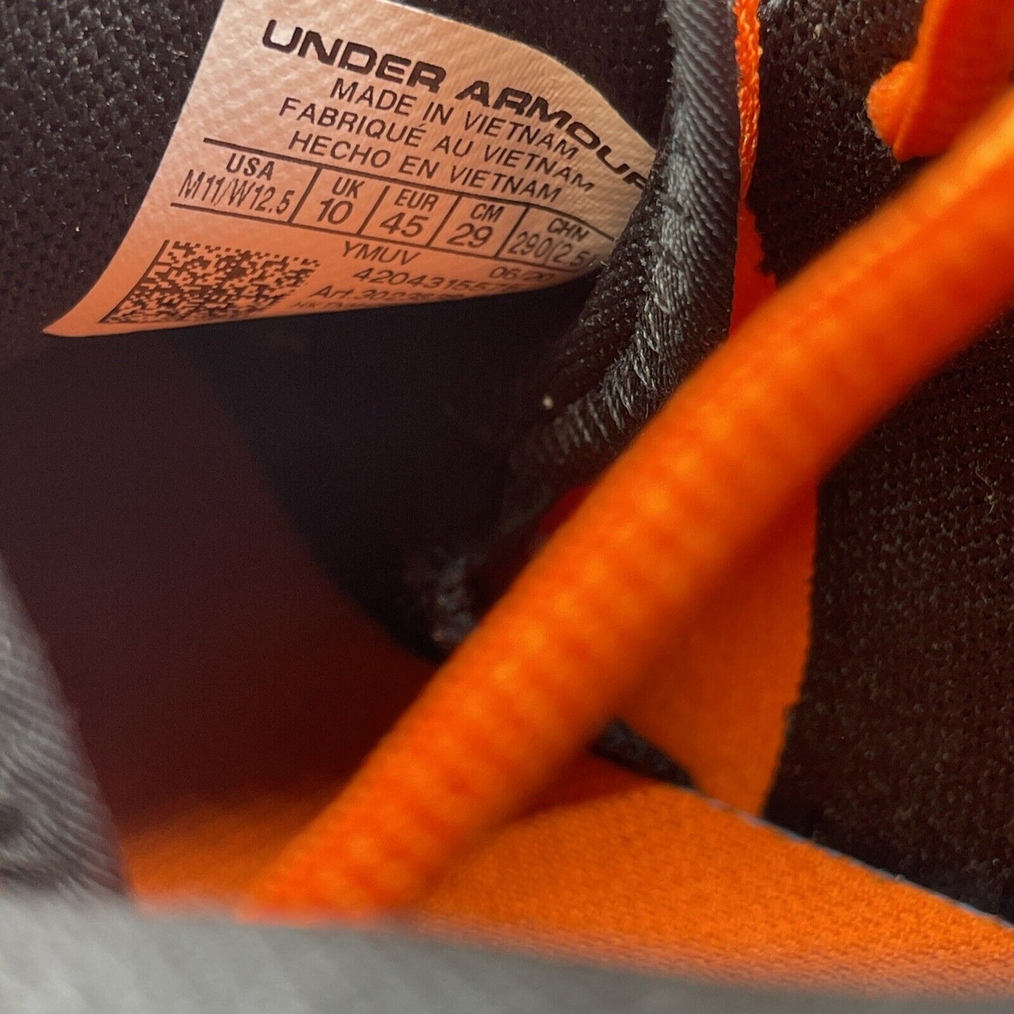 Size 11 - Under Armour Curry 7 Team Team Orange Black White Suede (3023838-803)