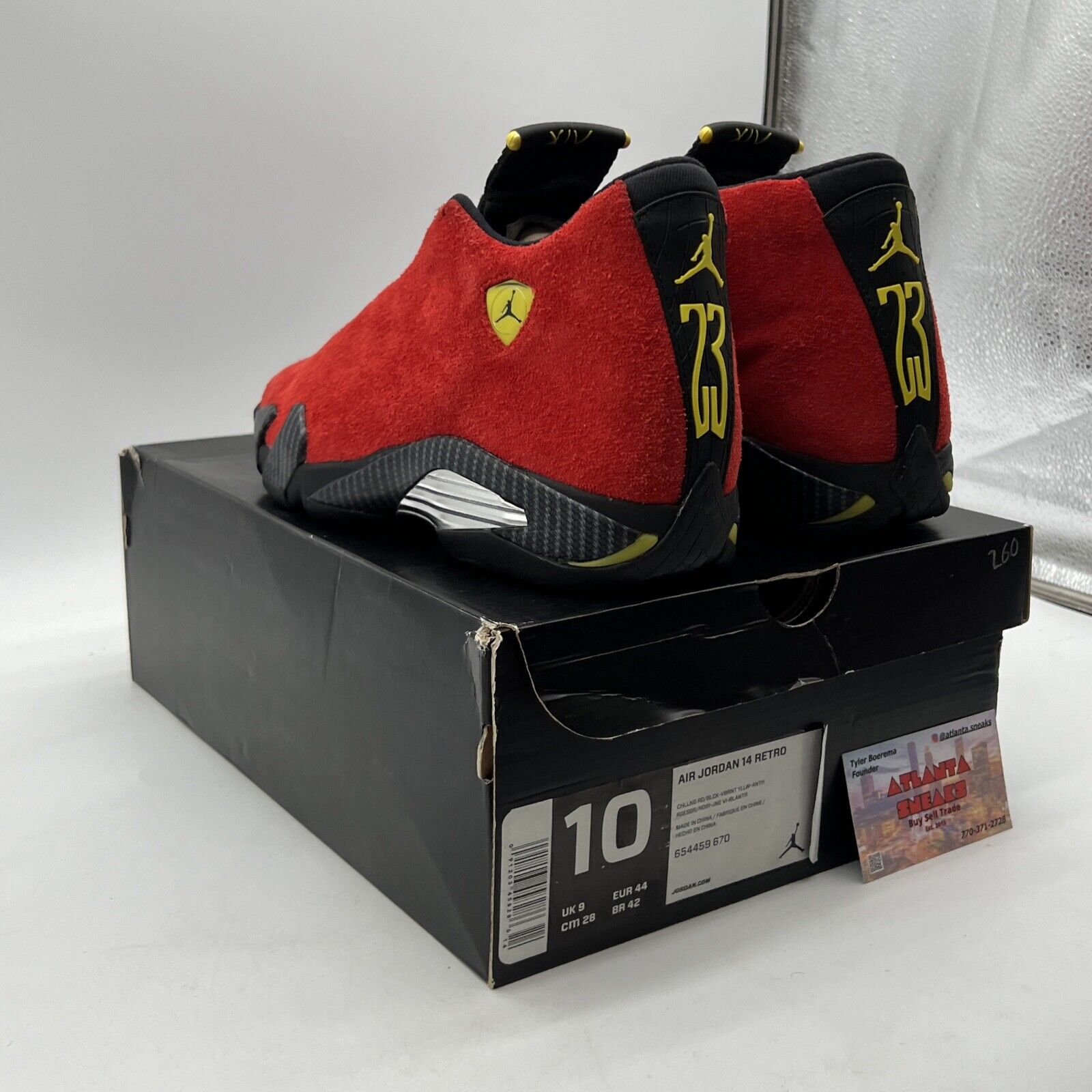 Size 10 - Air Jordan 14 Retro Ferrari (654459-670)