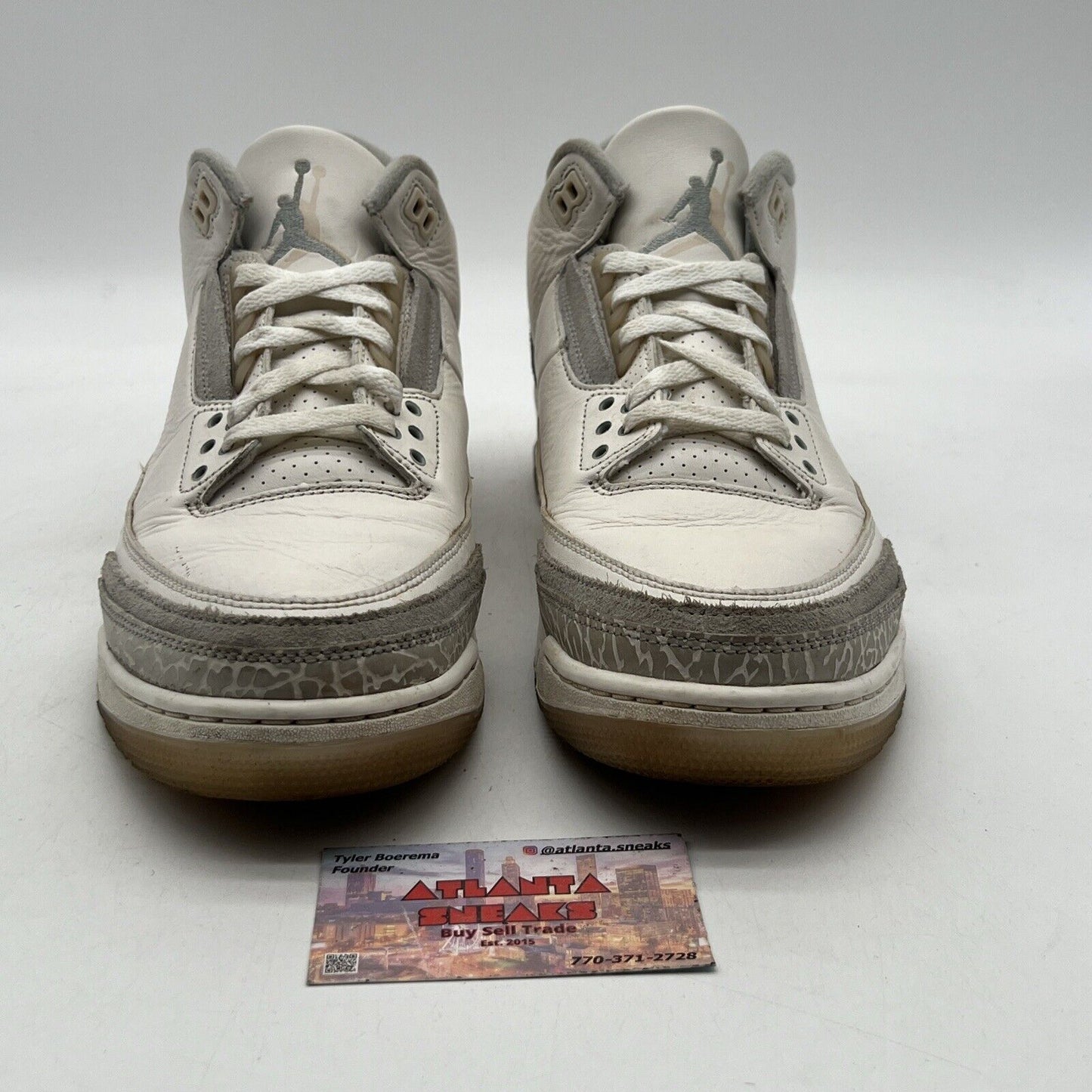 Size 10.5 - Air Jordan 3 Retro Craft Ivory/Grey White Leather (FJ9579-100)