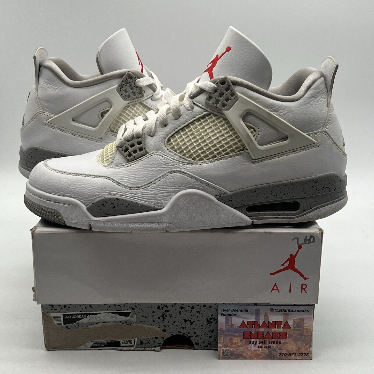 Size 11.5 - Jordan 4 Retro Mid White Oreo Grey (CT8527-100)