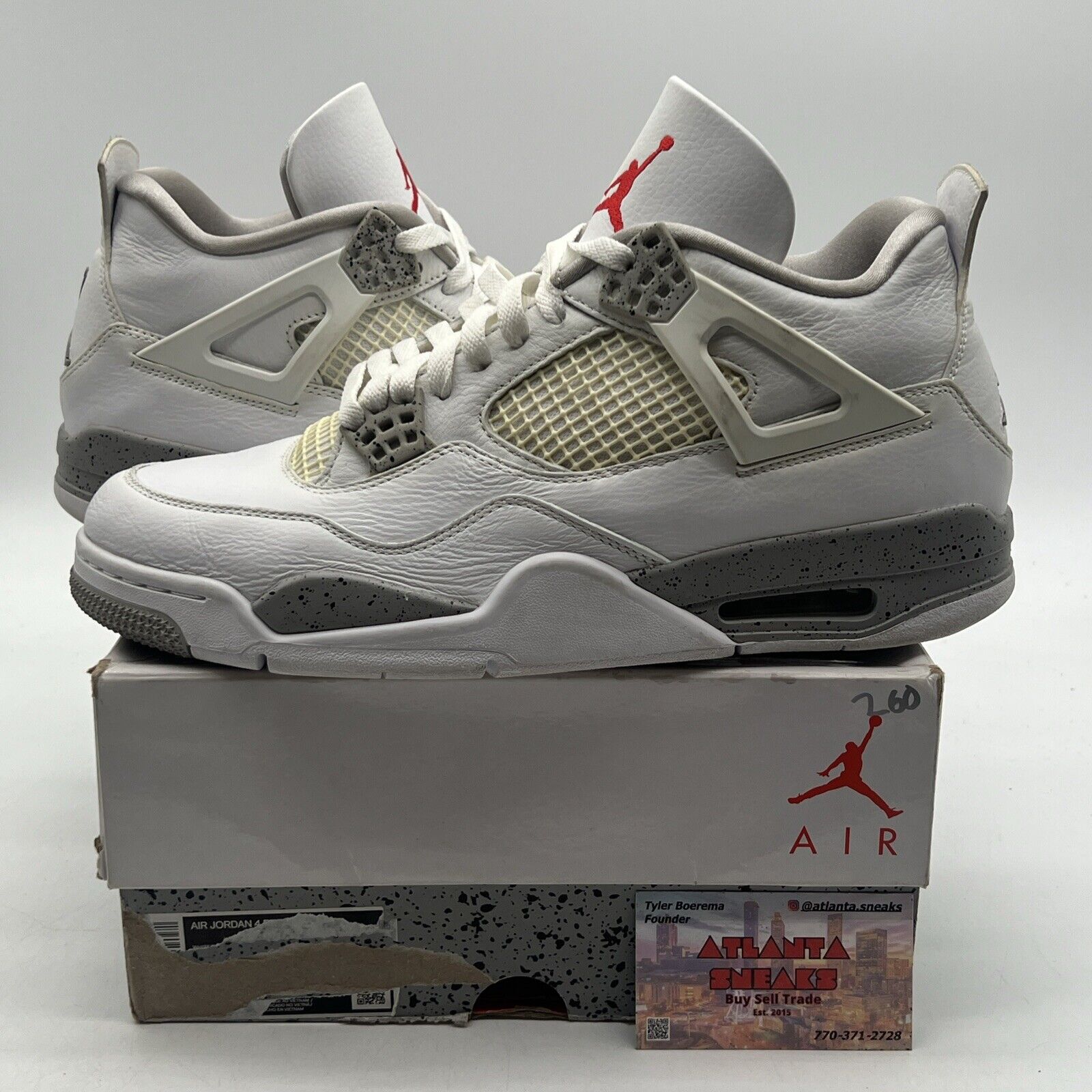 Size 11.5 - Jordan 4 Retro Mid White Oreo Grey (CT8527-100)