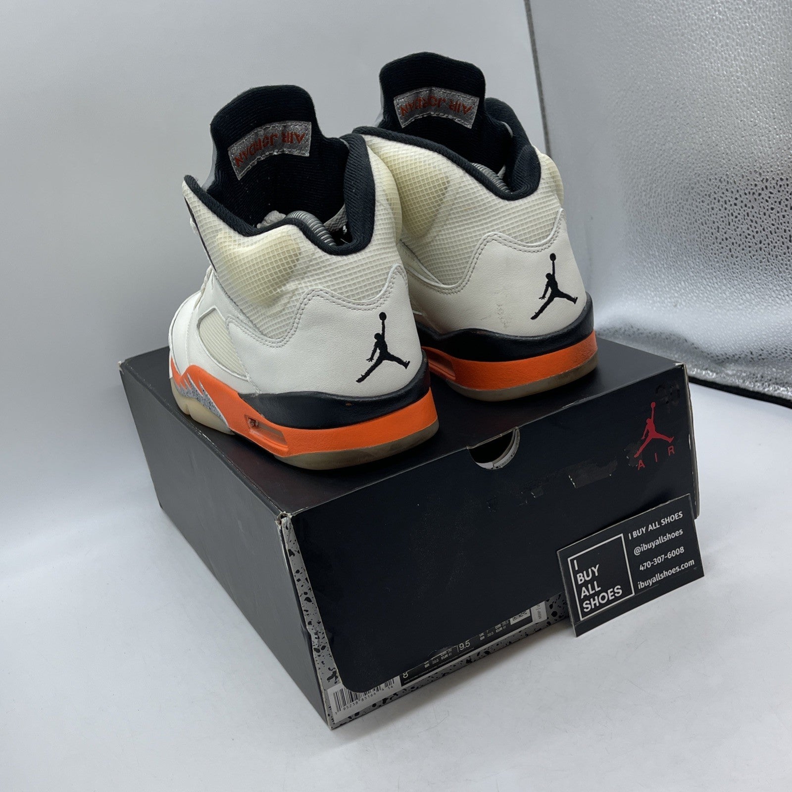 Size 8 - Jordan 5 Shattered Backboard Black Tan Orange Leather (DC1060-100)