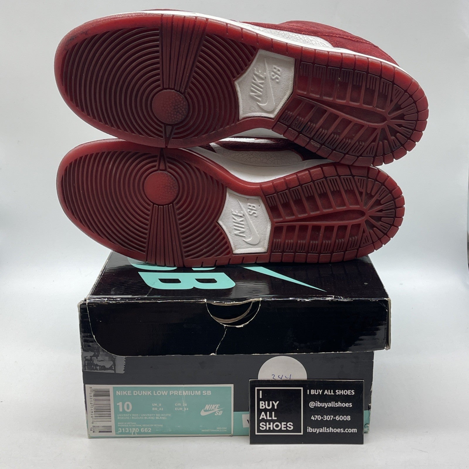 Size 10 - Nike Dunk Premium SB Low Valentine's Day 2014 Suede (313170-662)