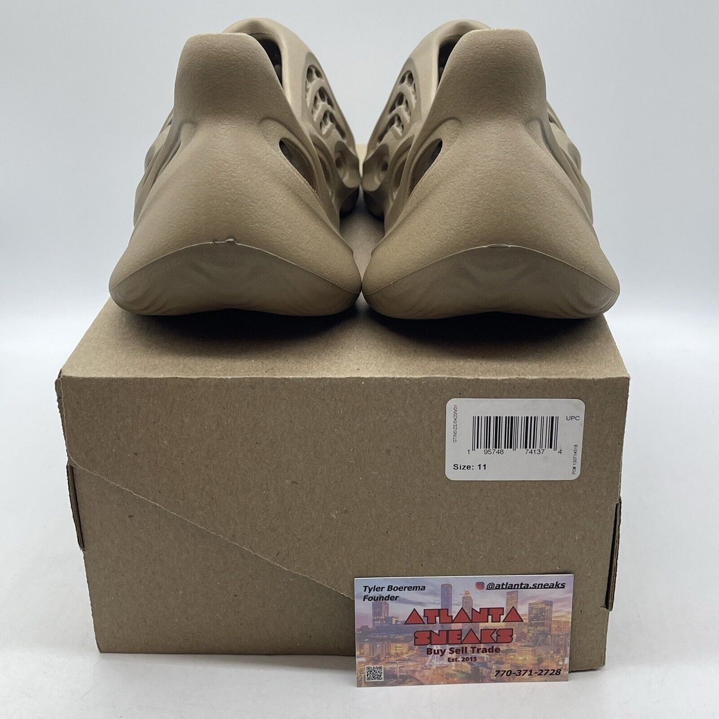 Size 11 - adidas Yeezy Foam RNNR Ochre Brown Leather (GV6842)
