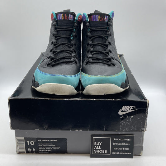 Size 10 - Air Jordan 9 Retro Dream It, Do It Black Suede Leather (302370-065)