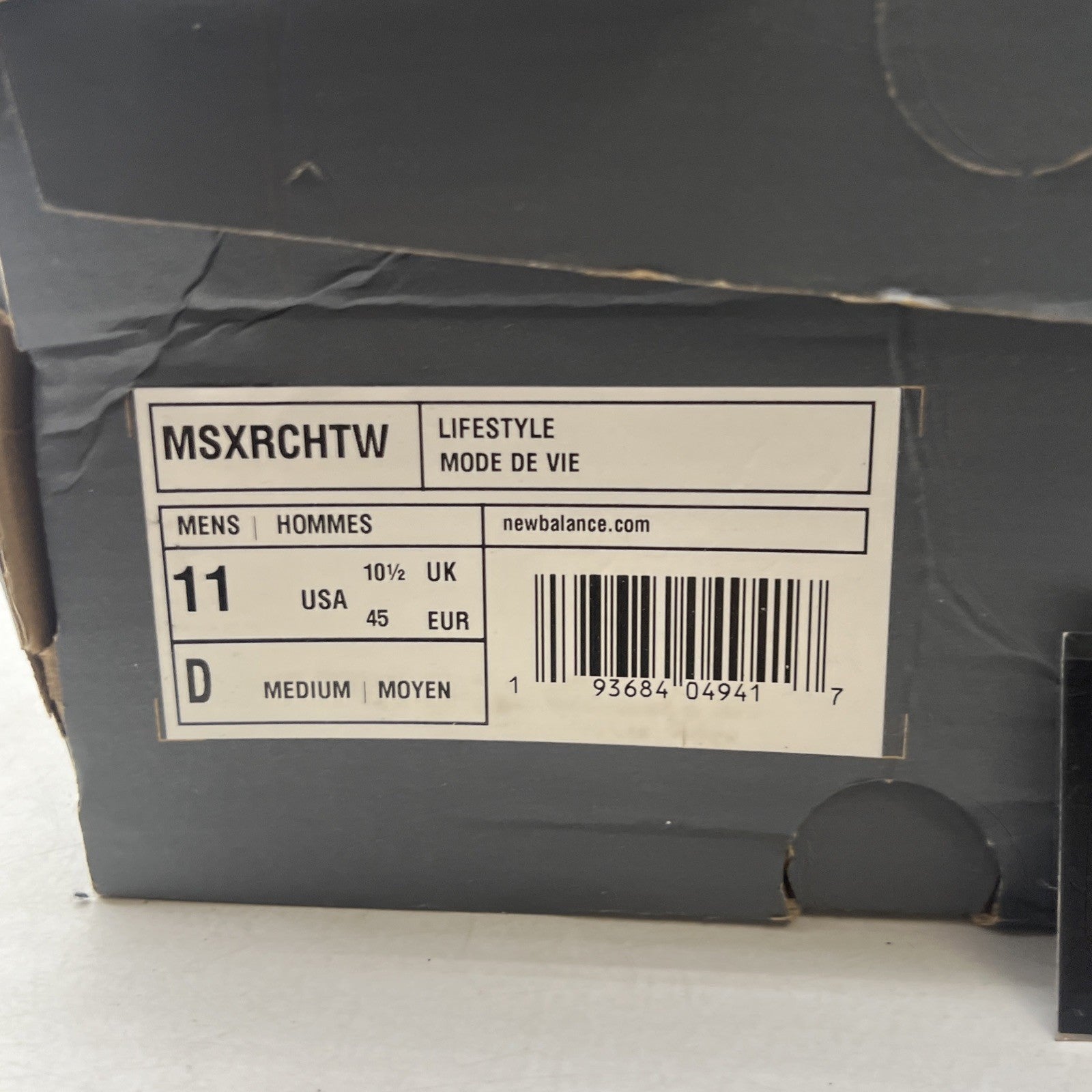 Size 11 - New Balance X-Racer Black Grey Red (MSXRCHTW)