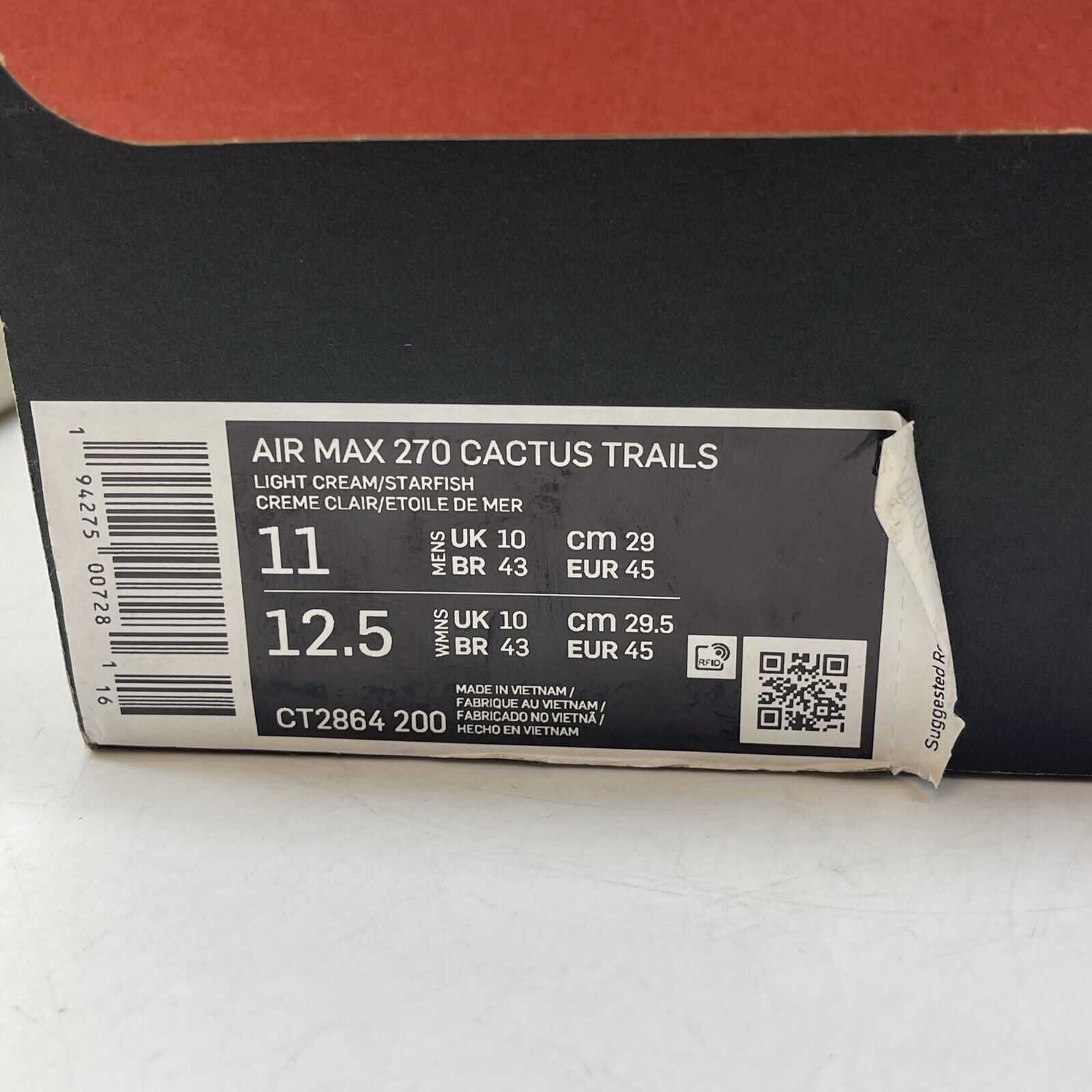 Size 11 - Nike Travis Scott x Air Max 270 React ENG Cactus Trails (CT2864-200)