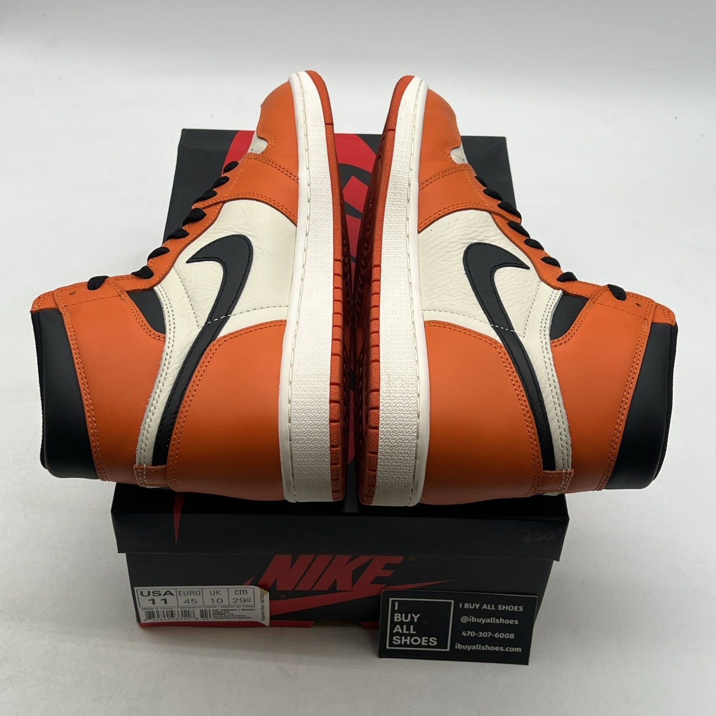 Size 11 - Air Jordan 1 Retro High OG shattered backboard away 2016 (555088-113)