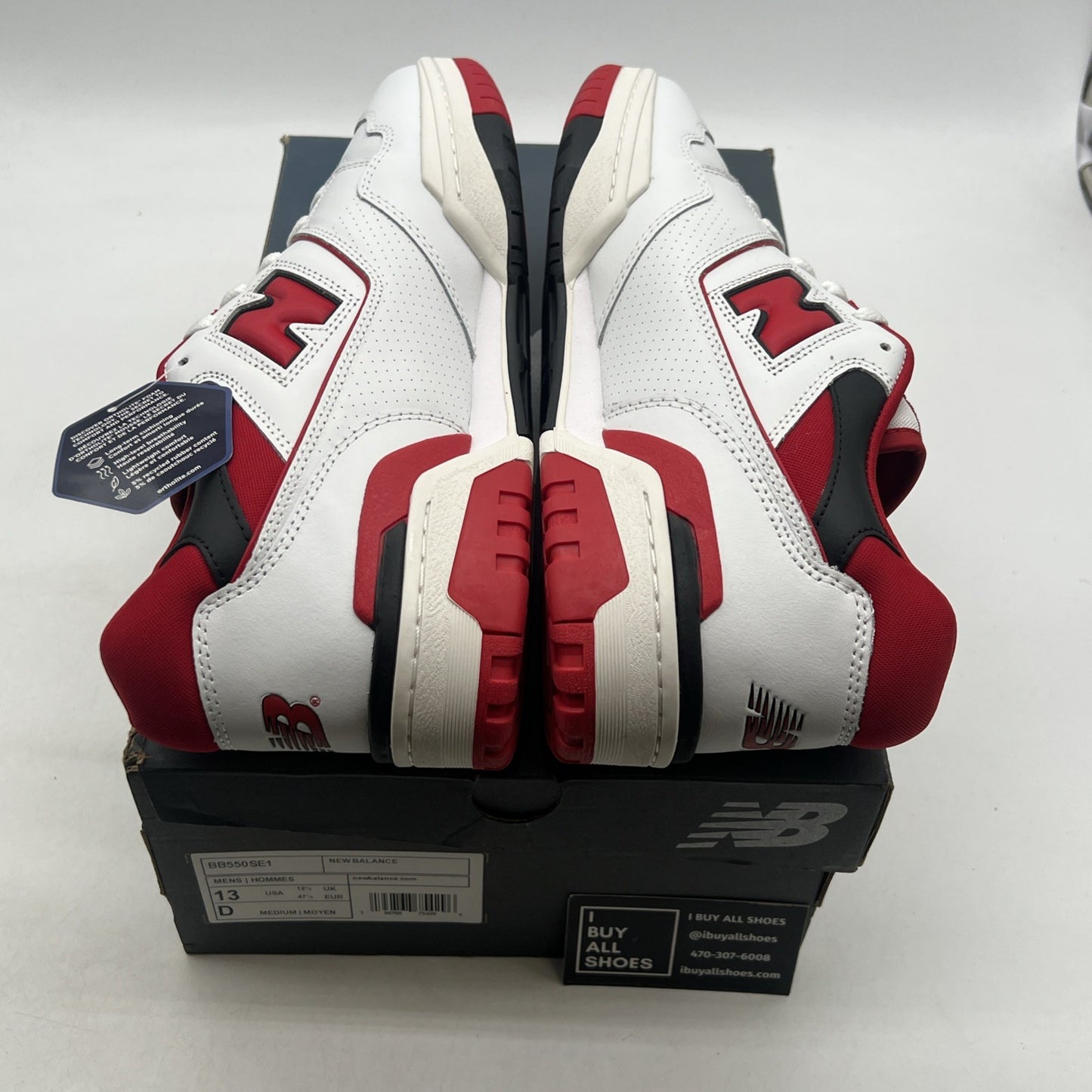 Size 13 - New Balance 550 White Team Red (BB550SE1)