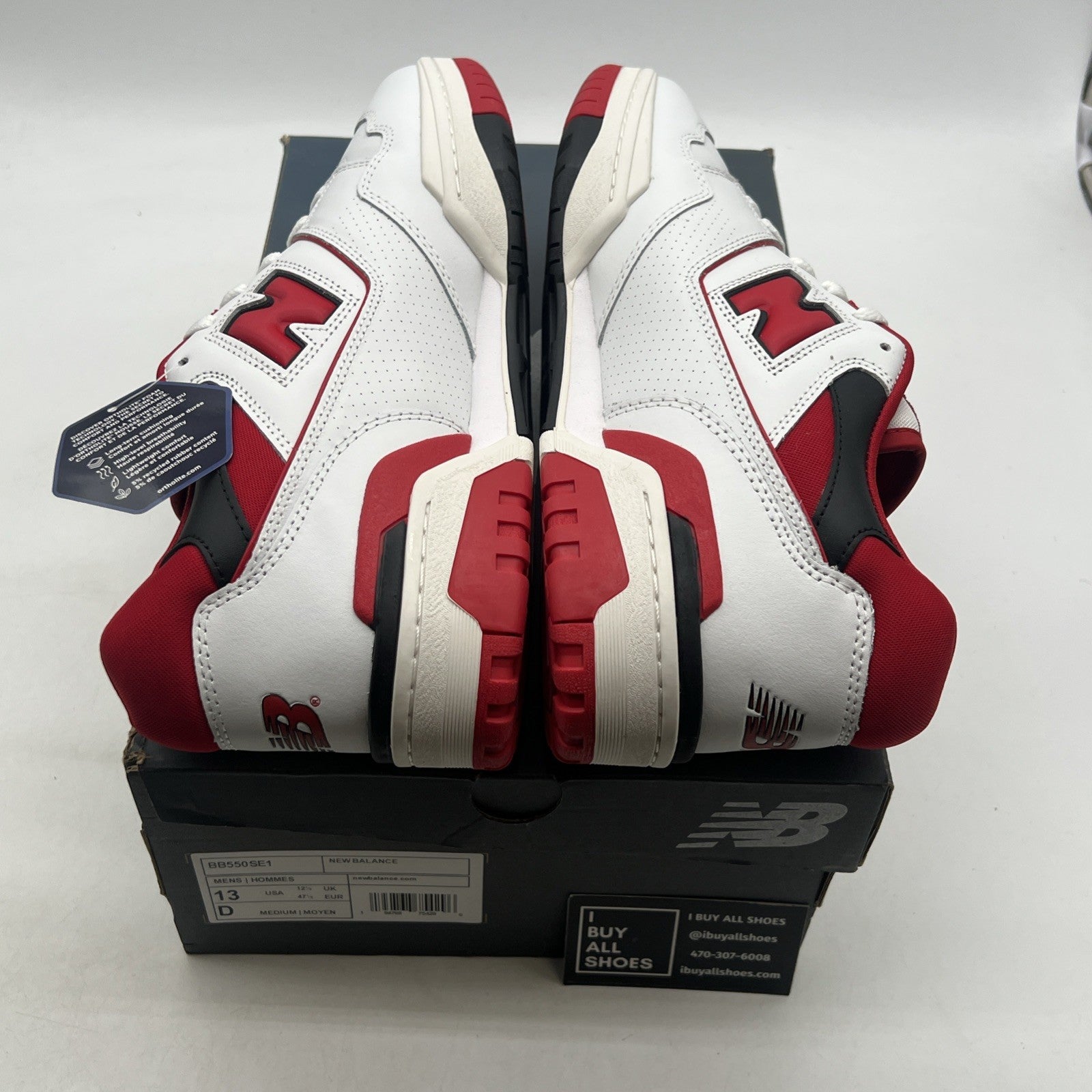 Size 13 - New Balance 550 White Team Red (BB550SE1)
