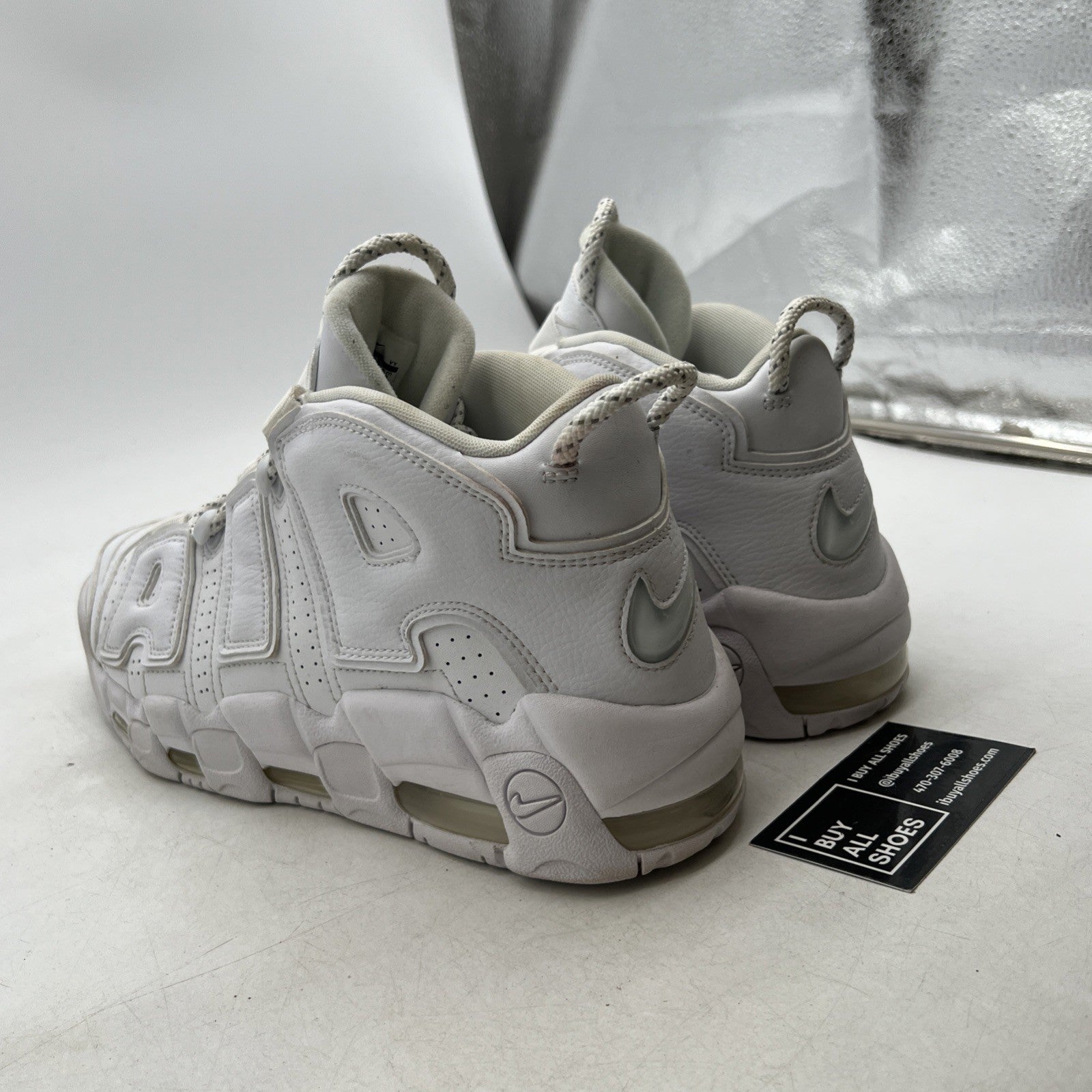 Size 10 - Nike Air More Uptempo Triple White (921948-100)