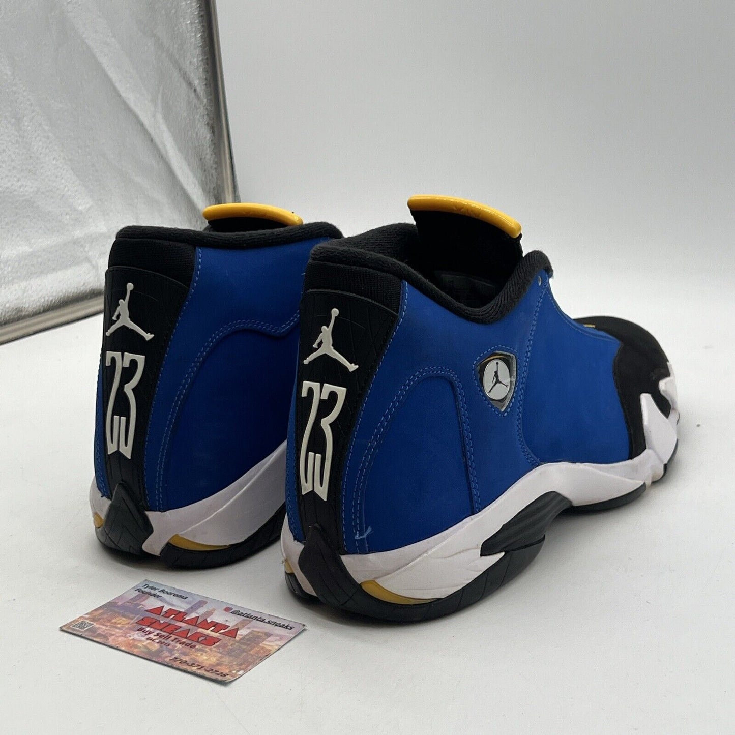 Size 11 - Air Jordan 14 Retro Laney Black Yellow White Suede (487471-407)