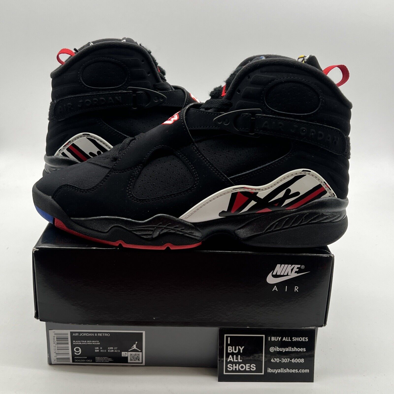 Size 9 - Air Jordan 8 Retro Mid Playoff (305381-062)