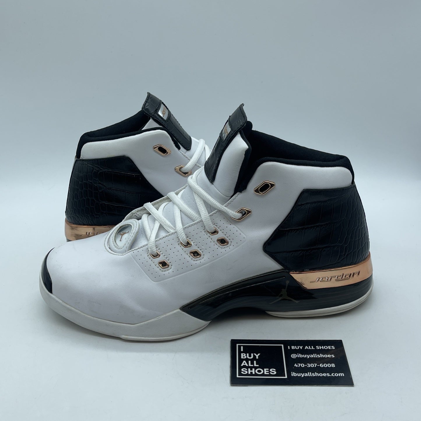 Size 9 - Air Jordan 17+ Retro 2016 Copper Black White Leather (832816-122)