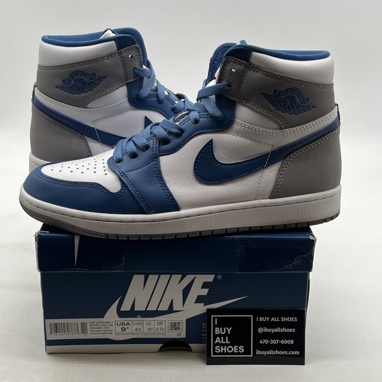 Size 9.5 - Air Jordan 1 Retro OG High True Blue (DZ5485-410)