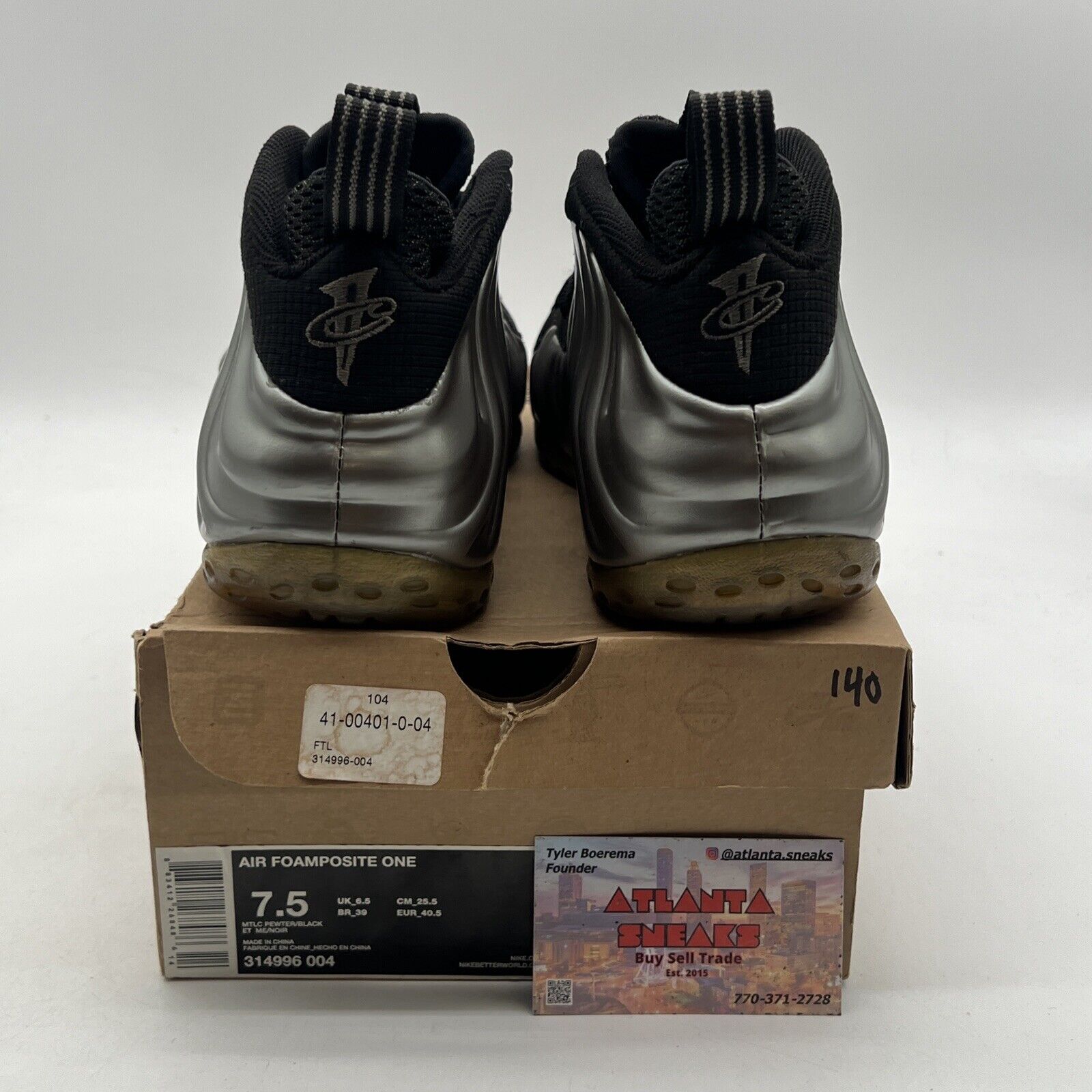 Size 7.5 - Nike Air Foamposite One Pewter (314996-004)