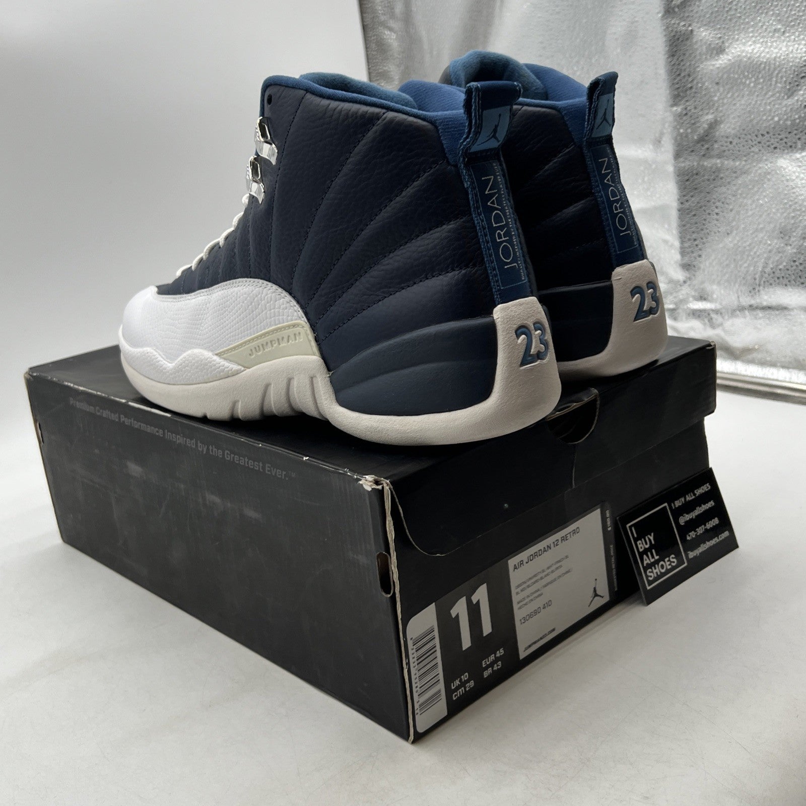 Size 11 - Air Jordan 12 Retro 2012 Obsidian (130690-410)