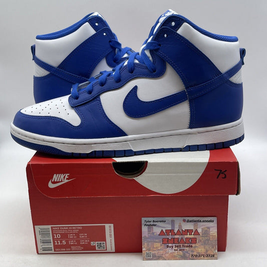 Size 10 - Nike Dunk 2021 High Kentucky Blue White Leather (DD1399-102)