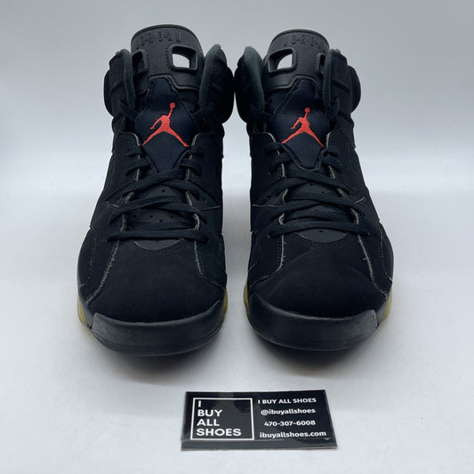 Size 13 - Jordan 6 Retro Mid Infrared Black Suede (384664-060)