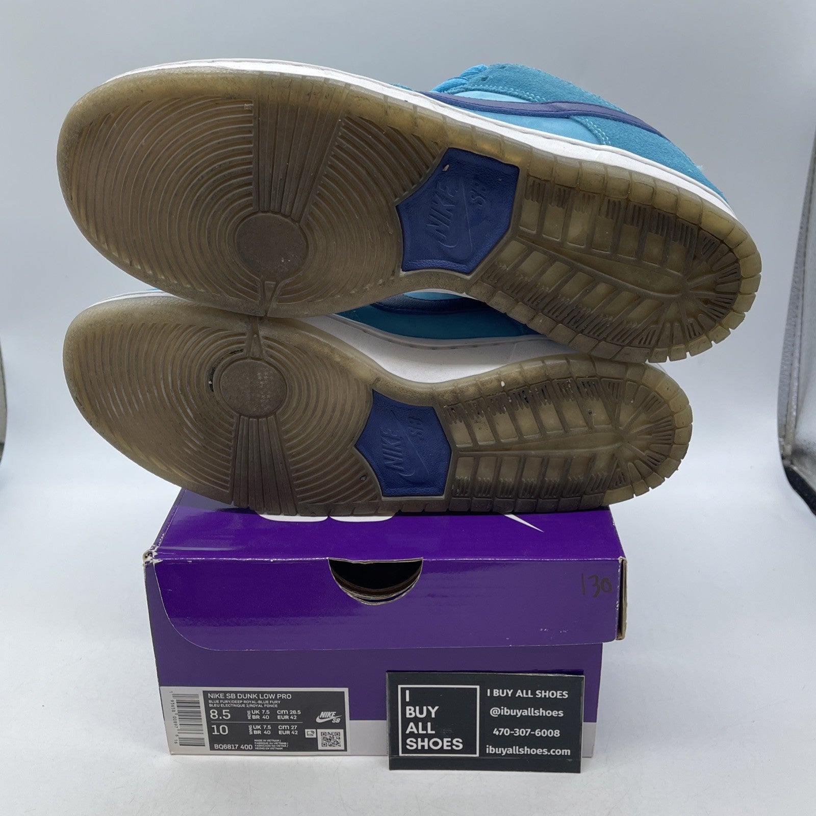 Size 8.5 - Nike Dunk SB Low Blue Fury (BQ6817-400)