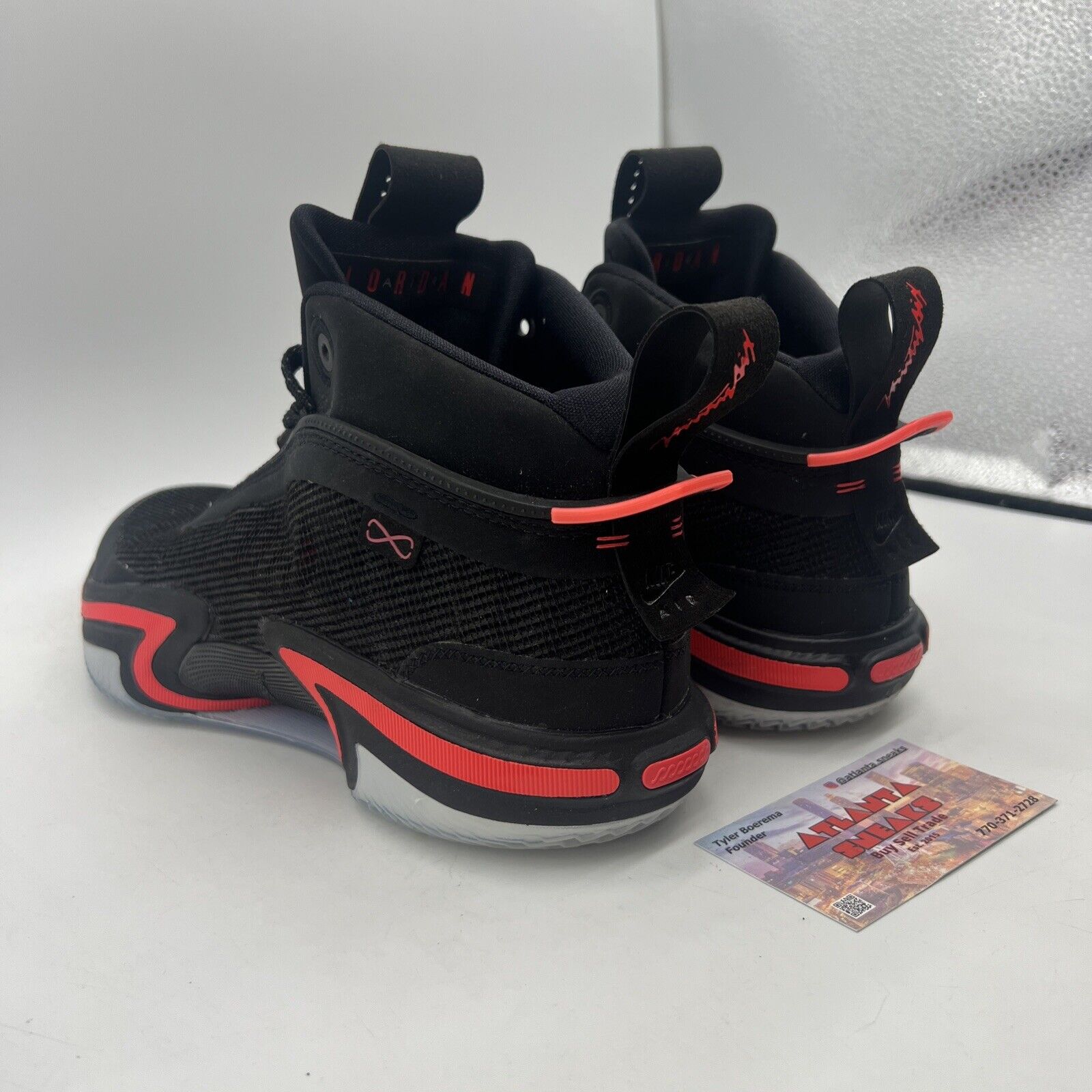 Size 9.5 - Air Jordan 36 Black Infrared Icey Suede (CZ2650-001)