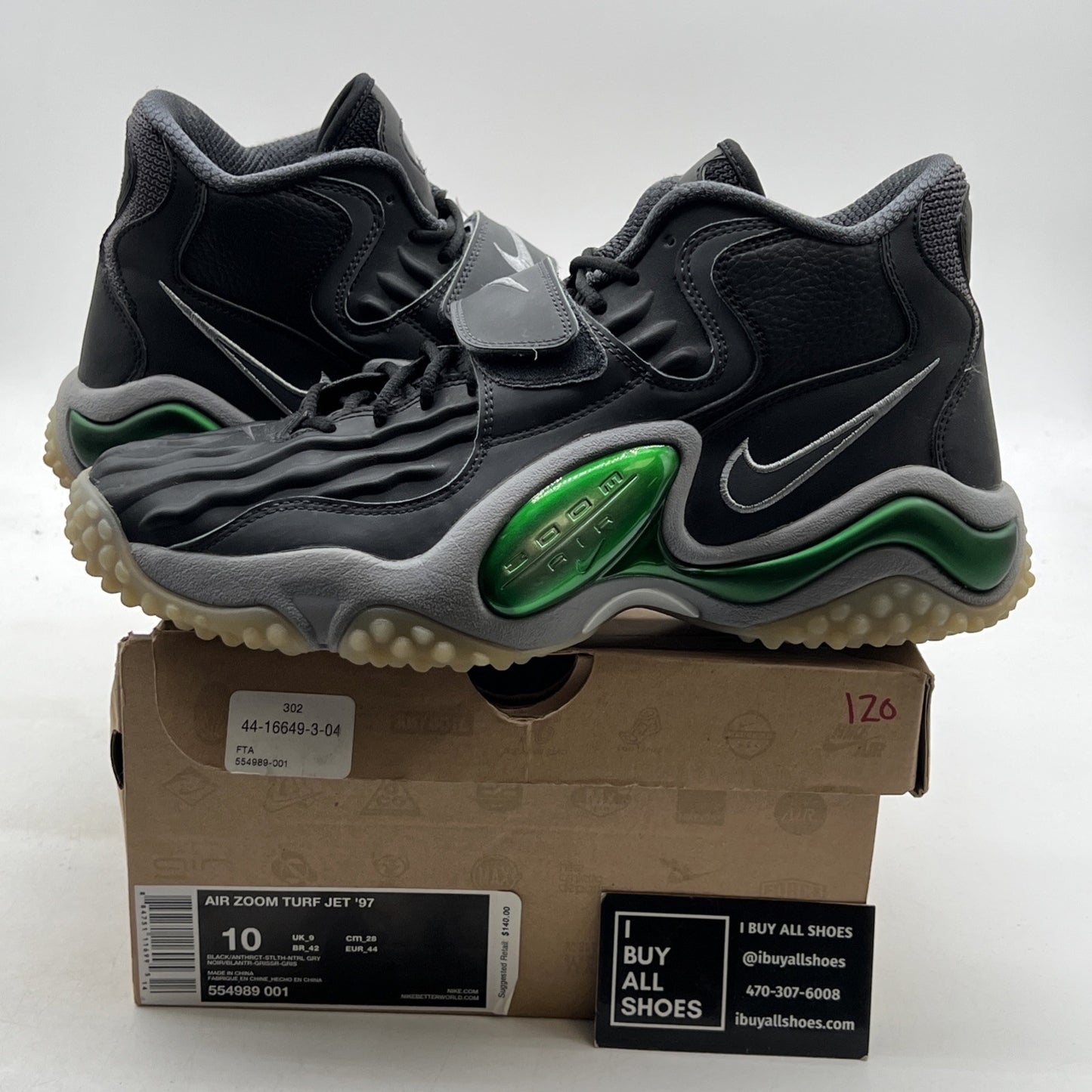 Size 10 - Nike Air Zoom Turf Jet 97 Packers 2013 (554989-001)