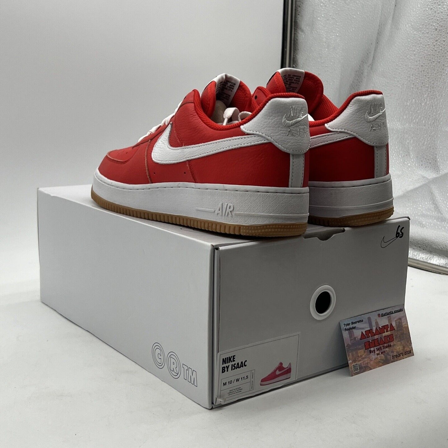 Size 9 - Nike Air Force 1 Low Nike Id University Red Gum Custom  (DN4162-991)