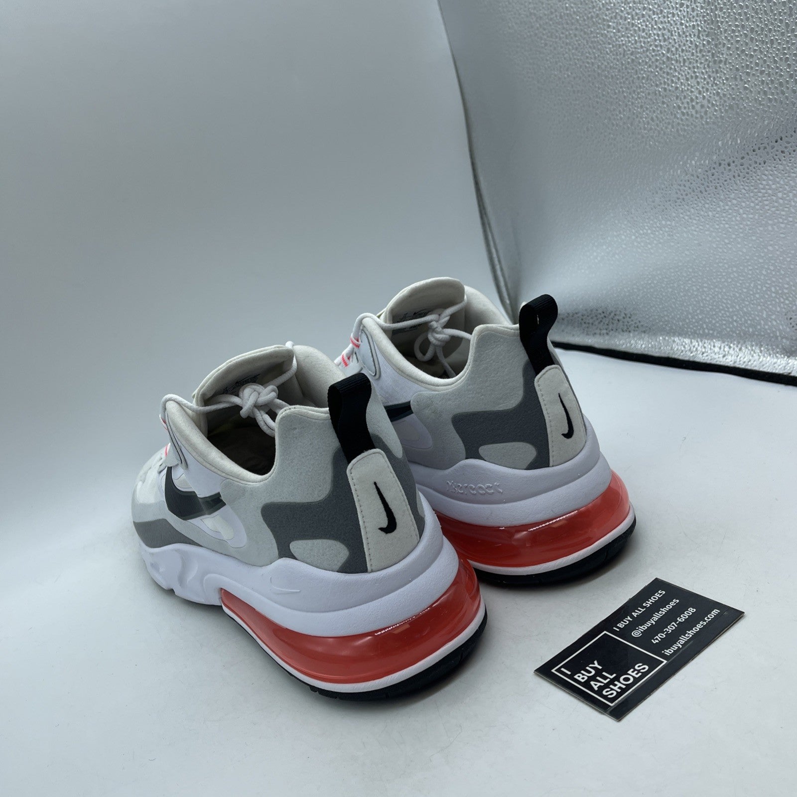 Size 14 - Nike Air Max 270 React White Crimson Black (CT1280-100)