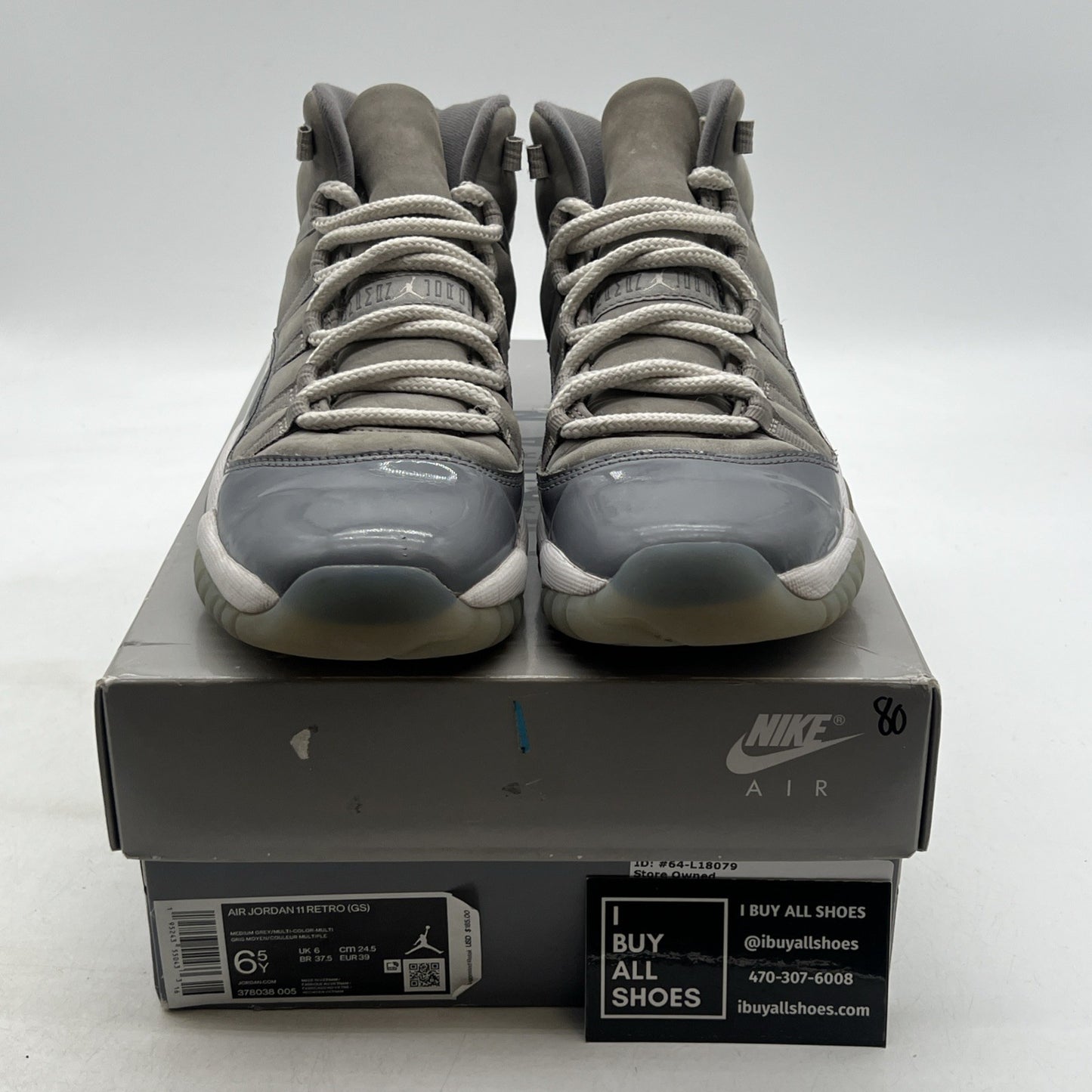 Size 6.5 - Air Jordan 11 Retro High Cool Grey (378038-005)