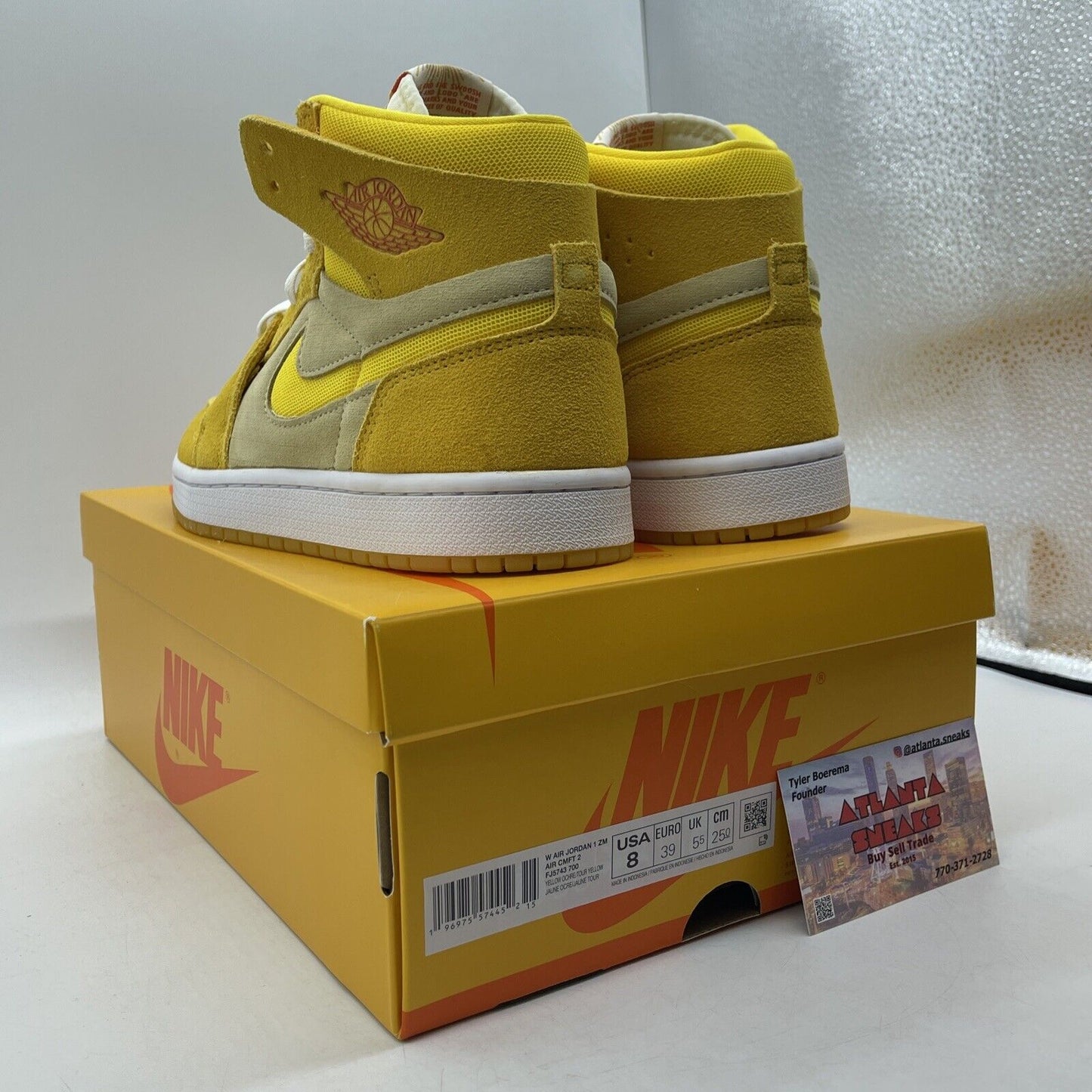 Size 8 - Air Jordan 1 High Yellow Orche Yellow White Suede (FJ5743-700)