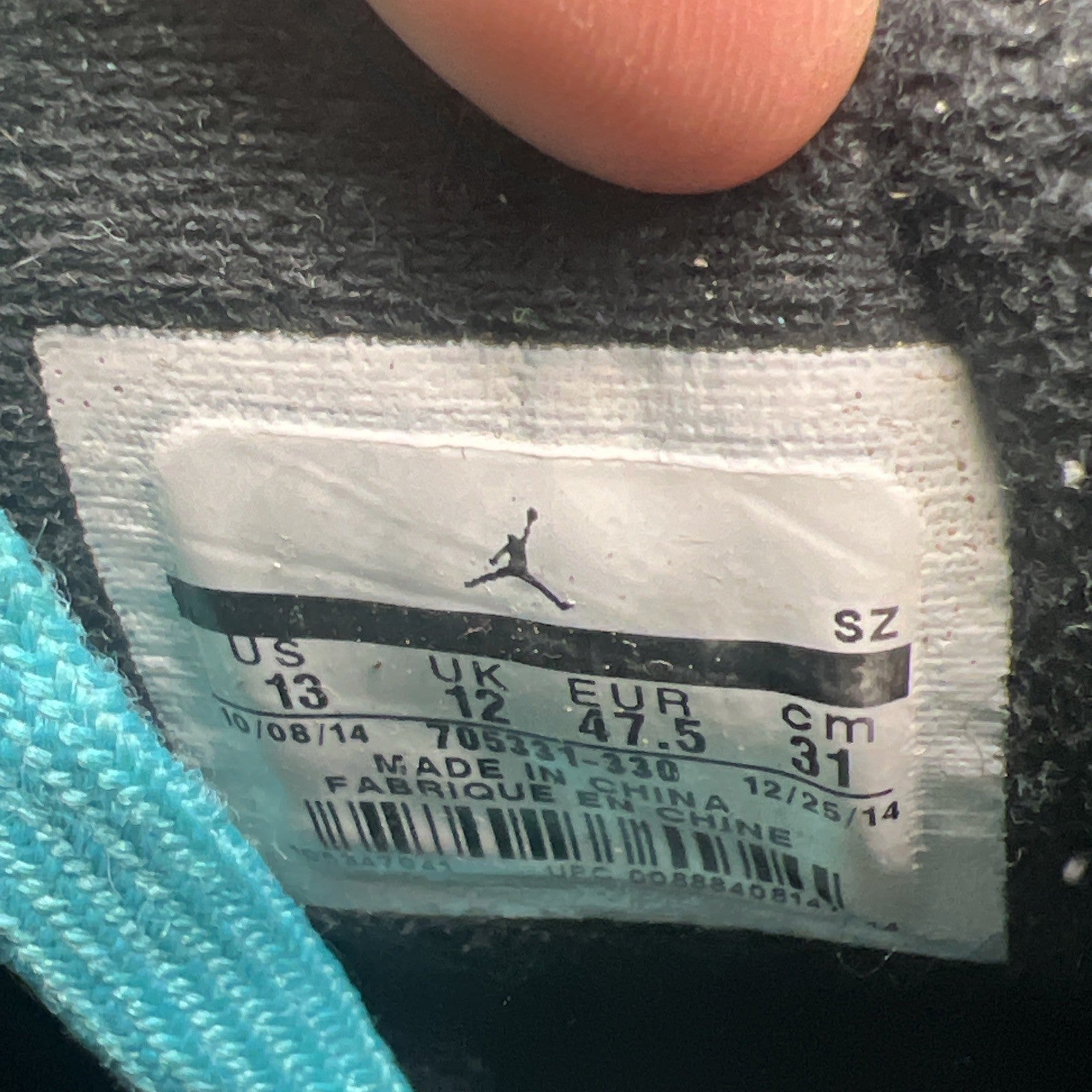 Size 13 - Air Jordan 4 Retro Teal (705331-330)