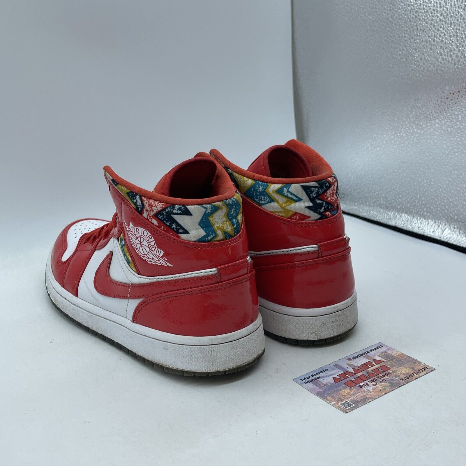 Size 9 - Air Jordan 1 Mid Barcelona Sweater Red White Leather Suede (DC7294-600)