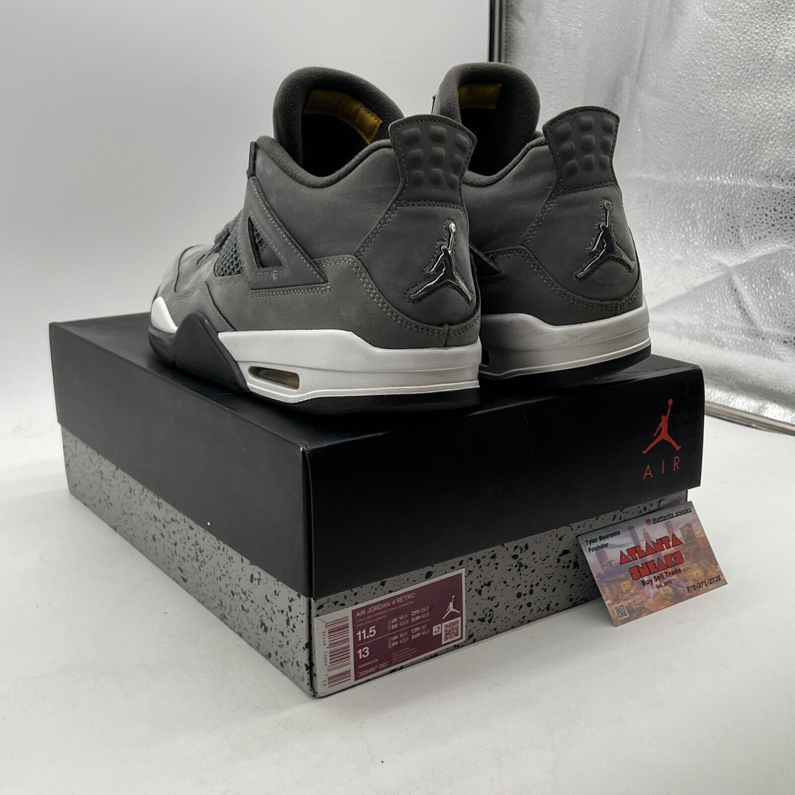 Size 11.5 - Jordan 4 Retro Low Cool Grey (308497-007)